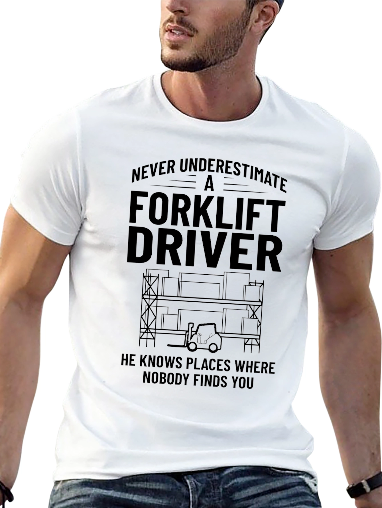 Forklift Driver T-Shirt - Never Underestimate