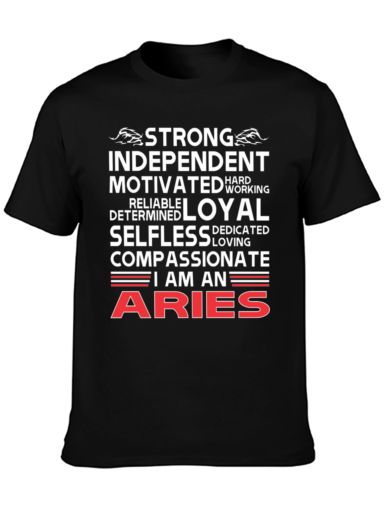 Aries Zodiac T-Shirt - Strong Independent Design