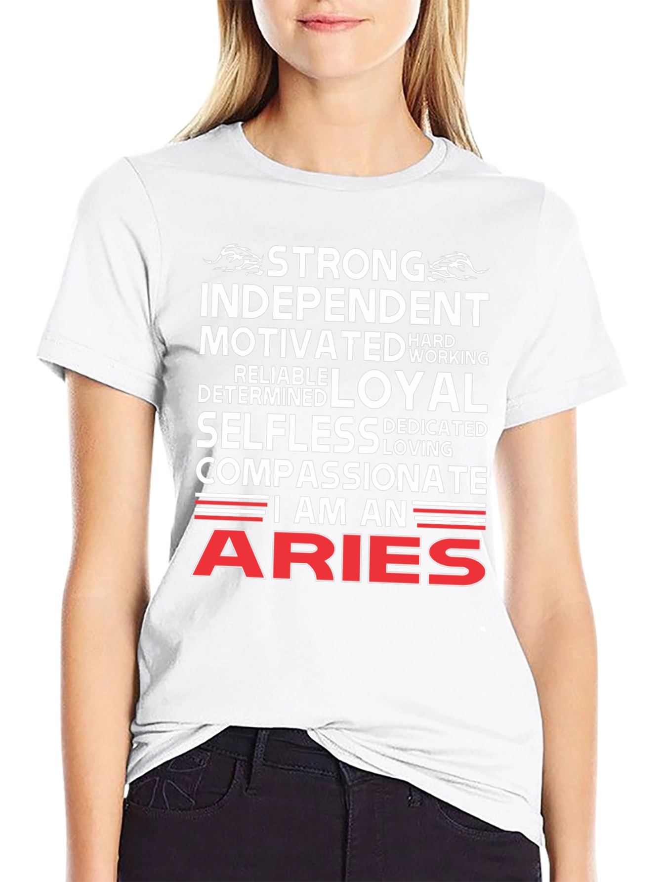 Aries Zodiac T-Shirt - Strong Independent Design