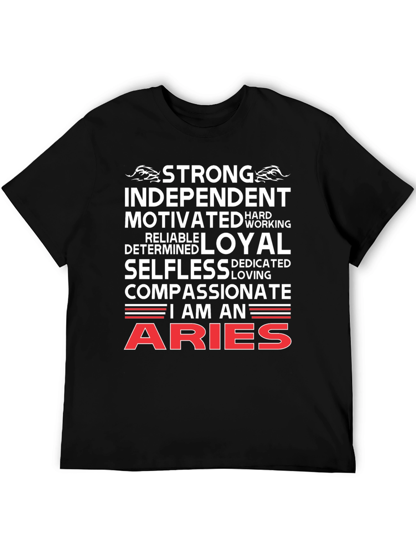 Aries Zodiac T-Shirt - Strong Independent Design