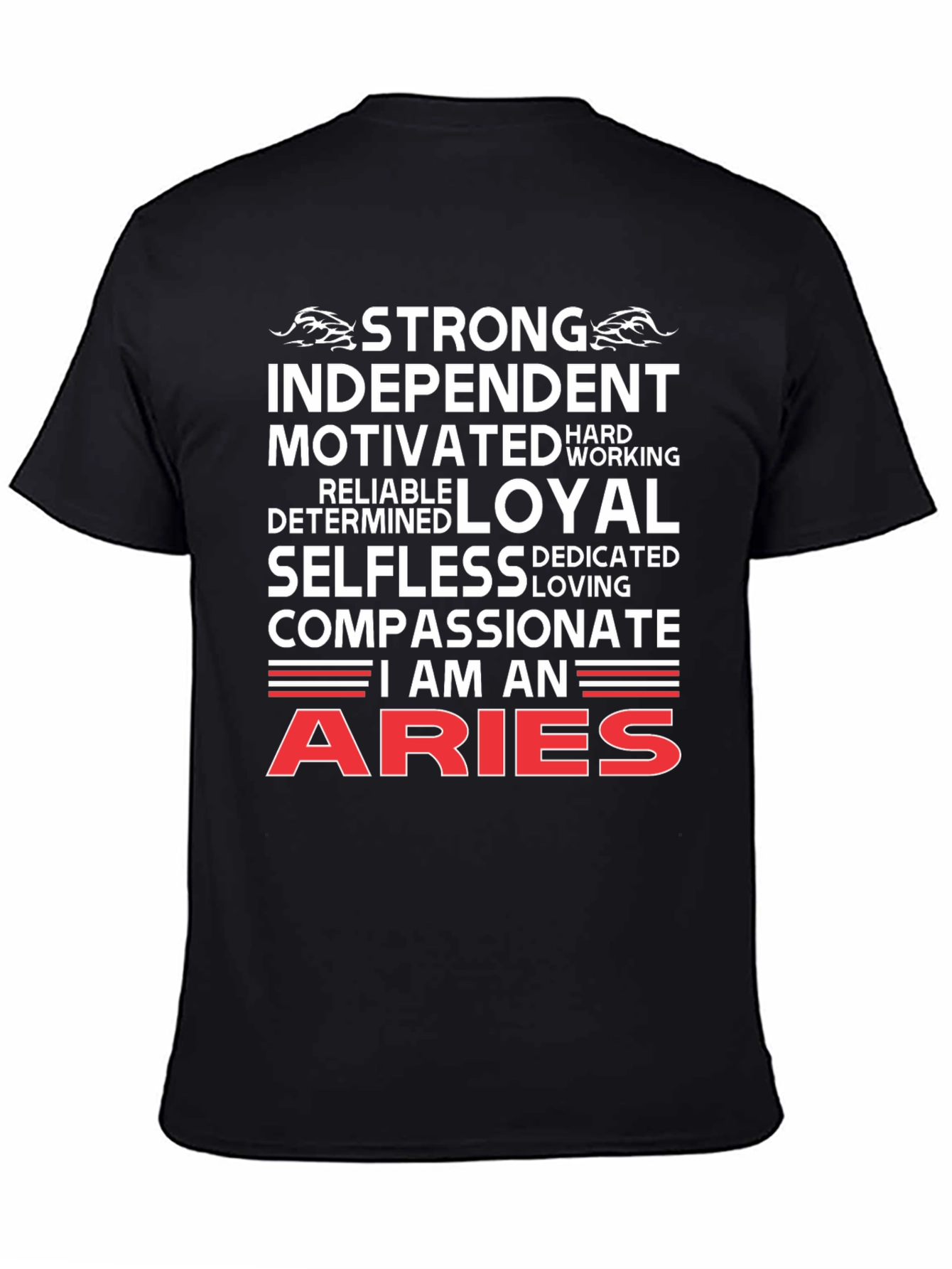 Aries Zodiac T-Shirt - Strong Independent Design