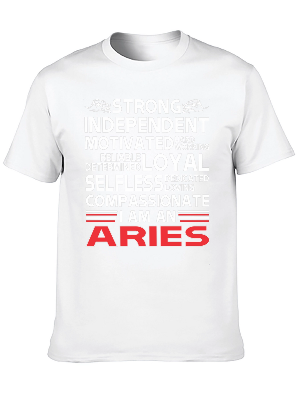 Aries Zodiac T-Shirt - Strong Independent Design