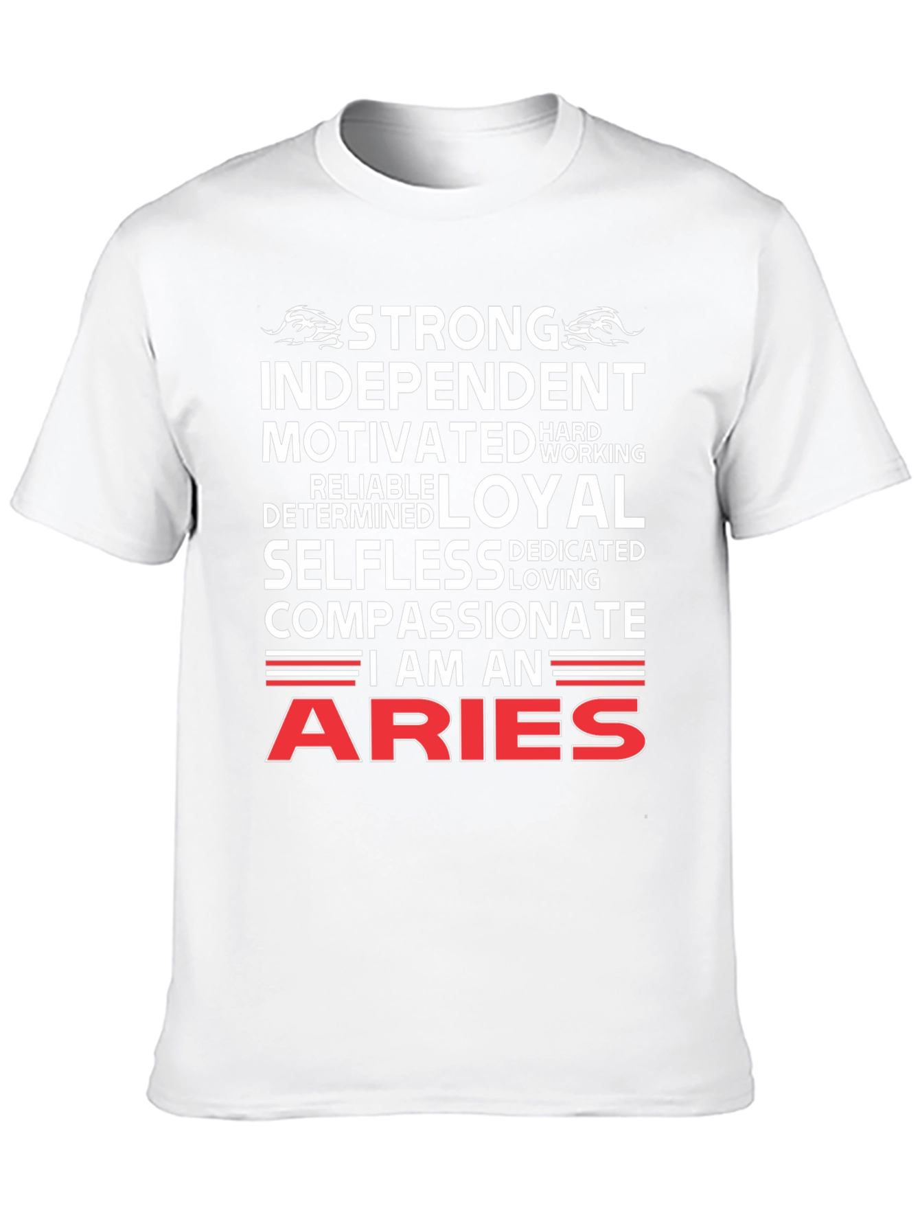 Aries Zodiac T-Shirt - Strong Independent Design