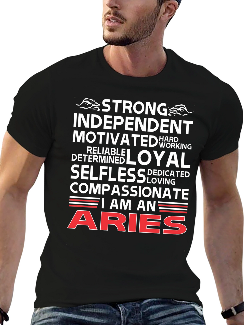 Aries Zodiac T-Shirt - Strong Independent Design