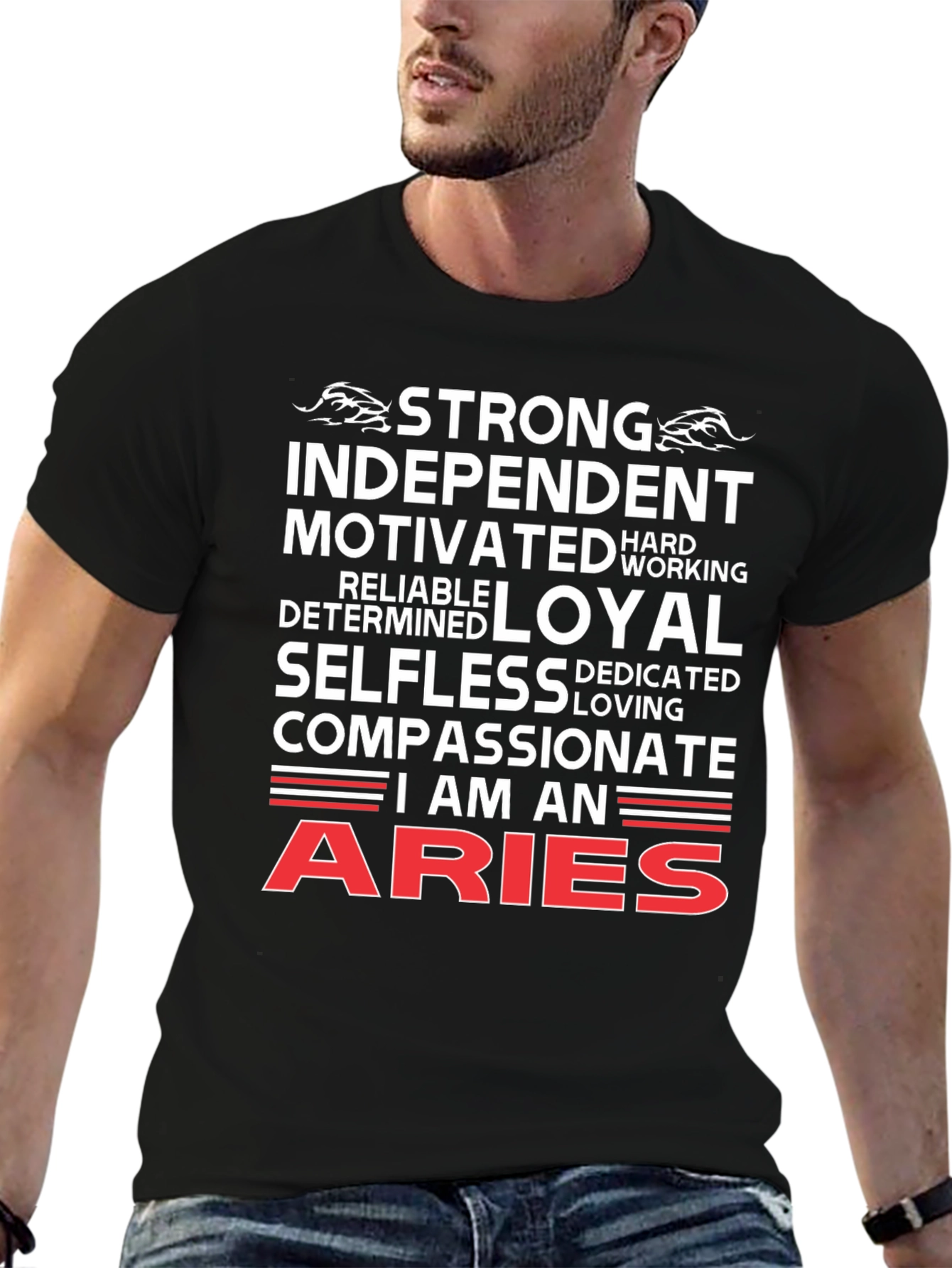 Aries Zodiac T-Shirt - Strong Independent Design
