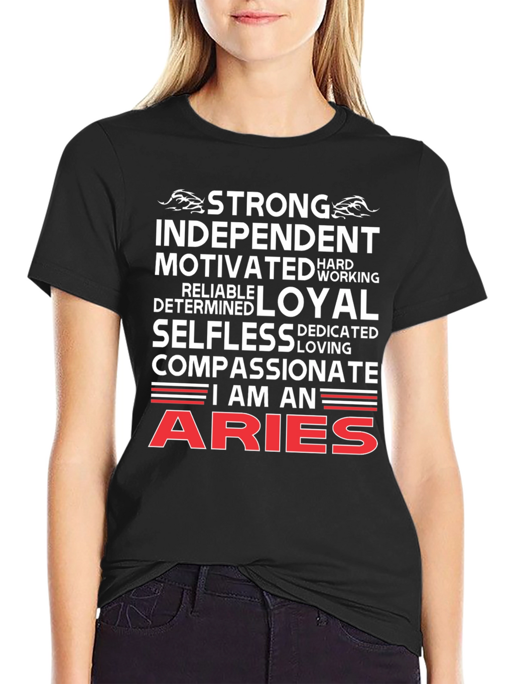 Aries Zodiac T-Shirt - Strong Independent Design
