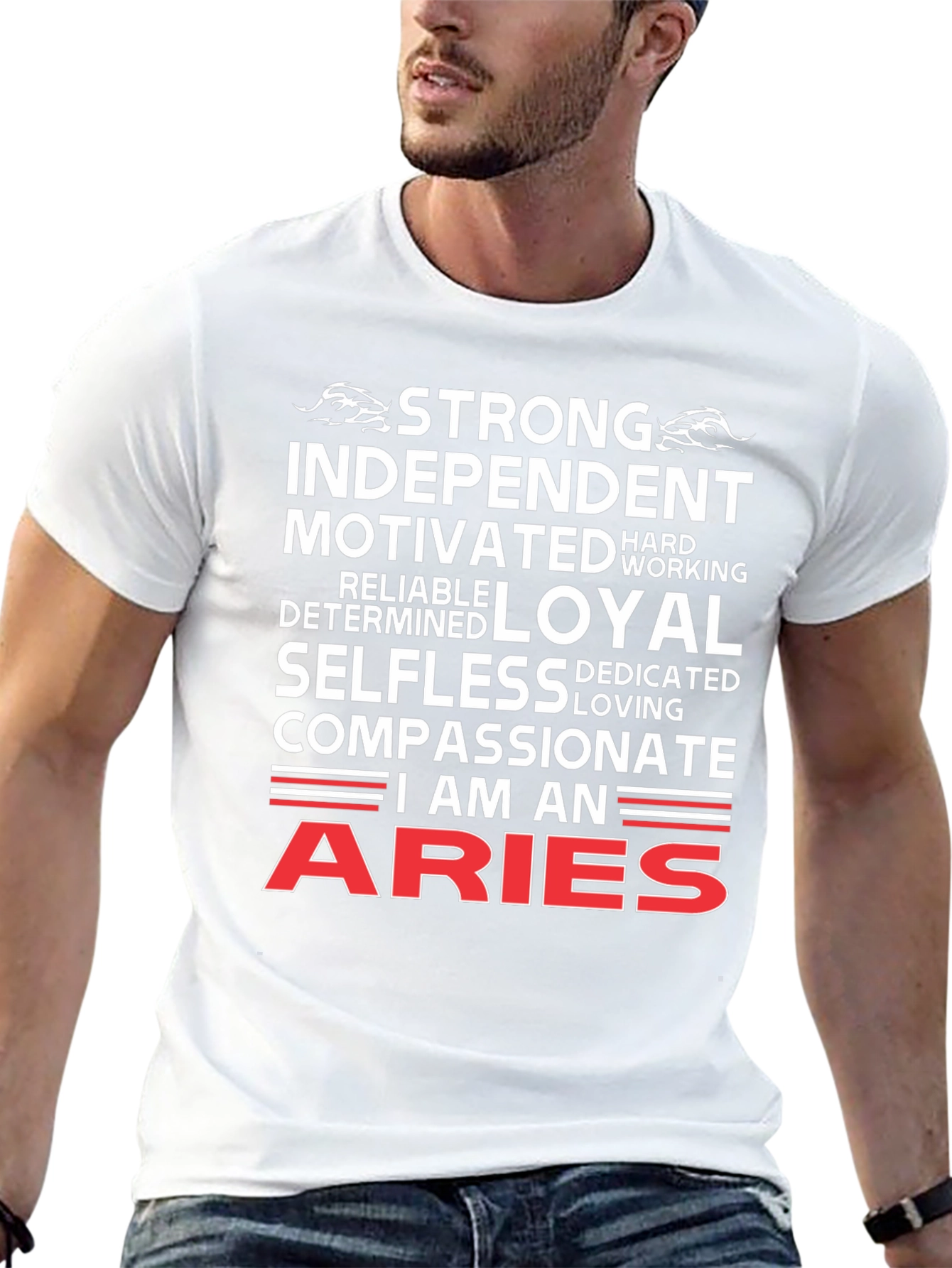 Aries Zodiac T-Shirt - Strong Independent Design