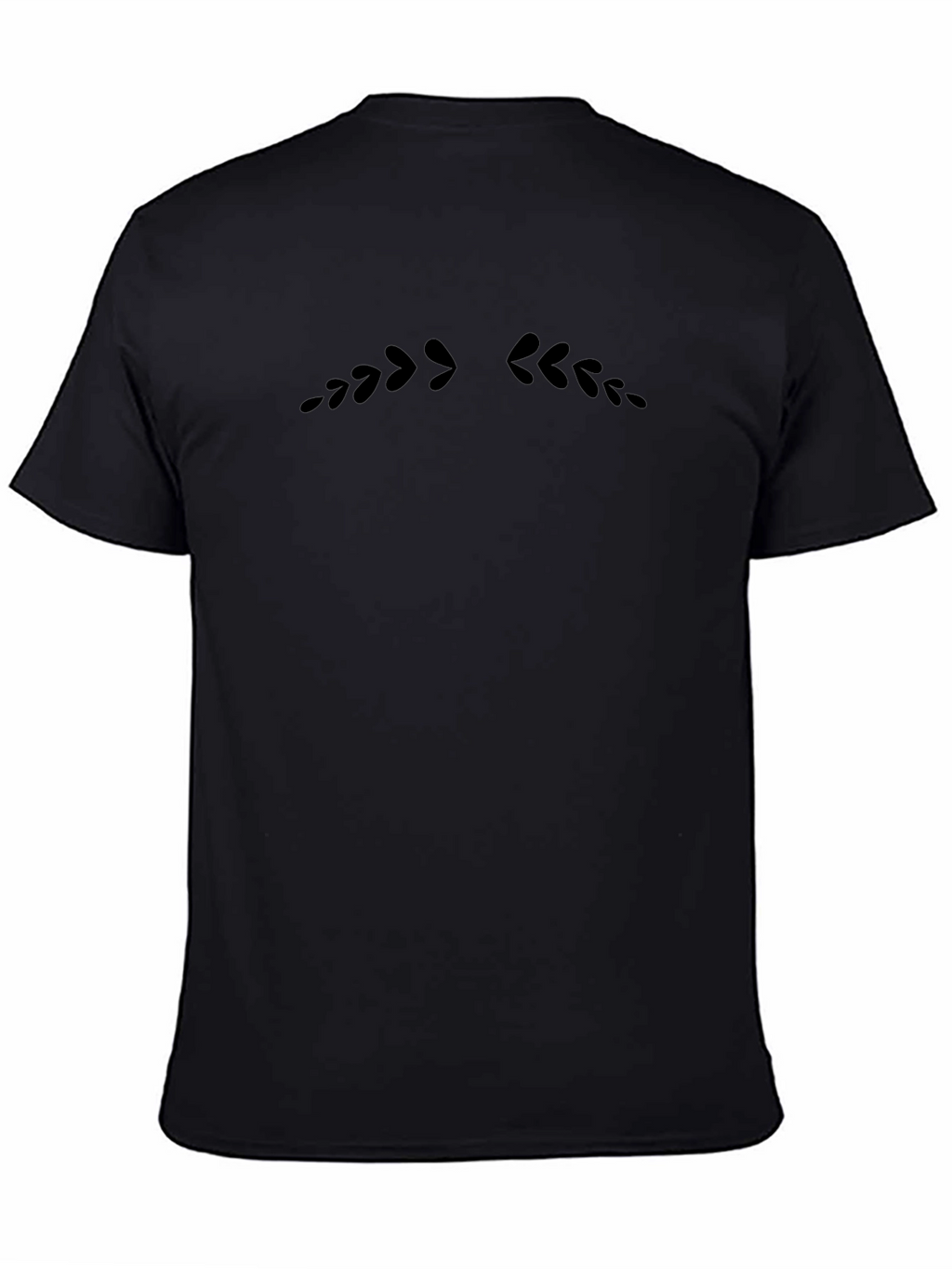 Black Minimalist Design Crewneck T-Shirt