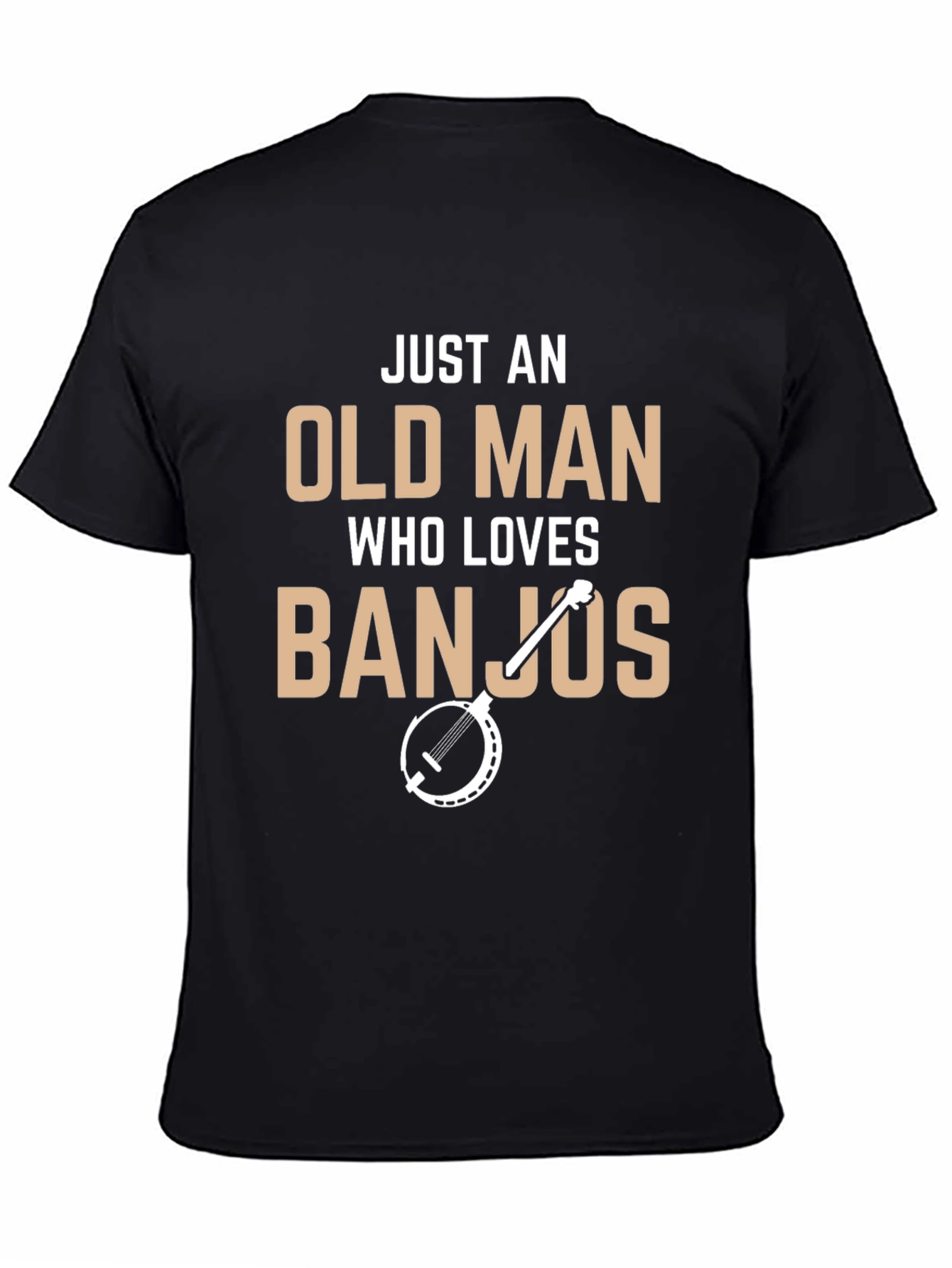 Just An Old Man Who Loves Banjos Graphic Tee