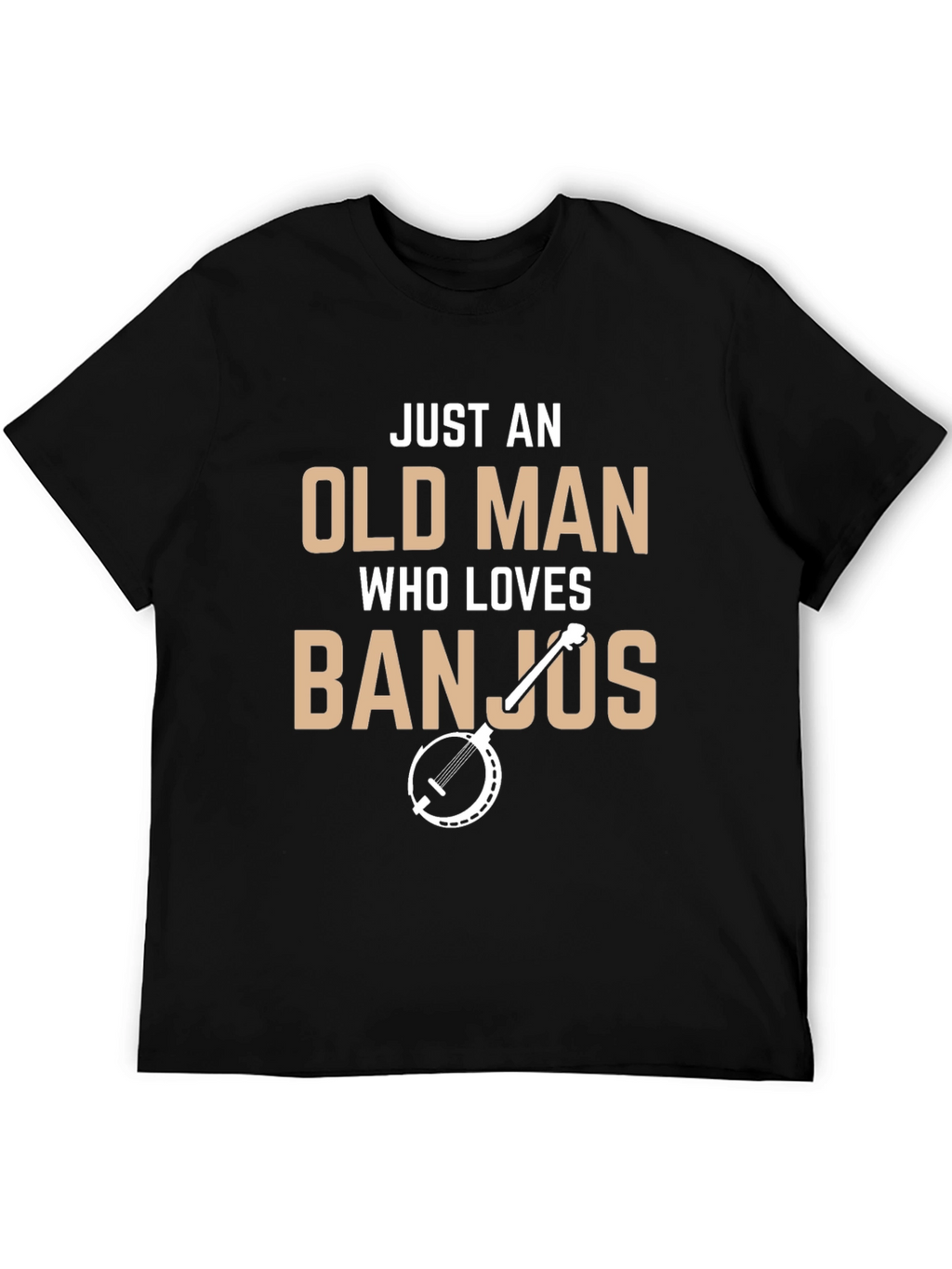 Just An Old Man Who Loves Banjos Graphic Tee
