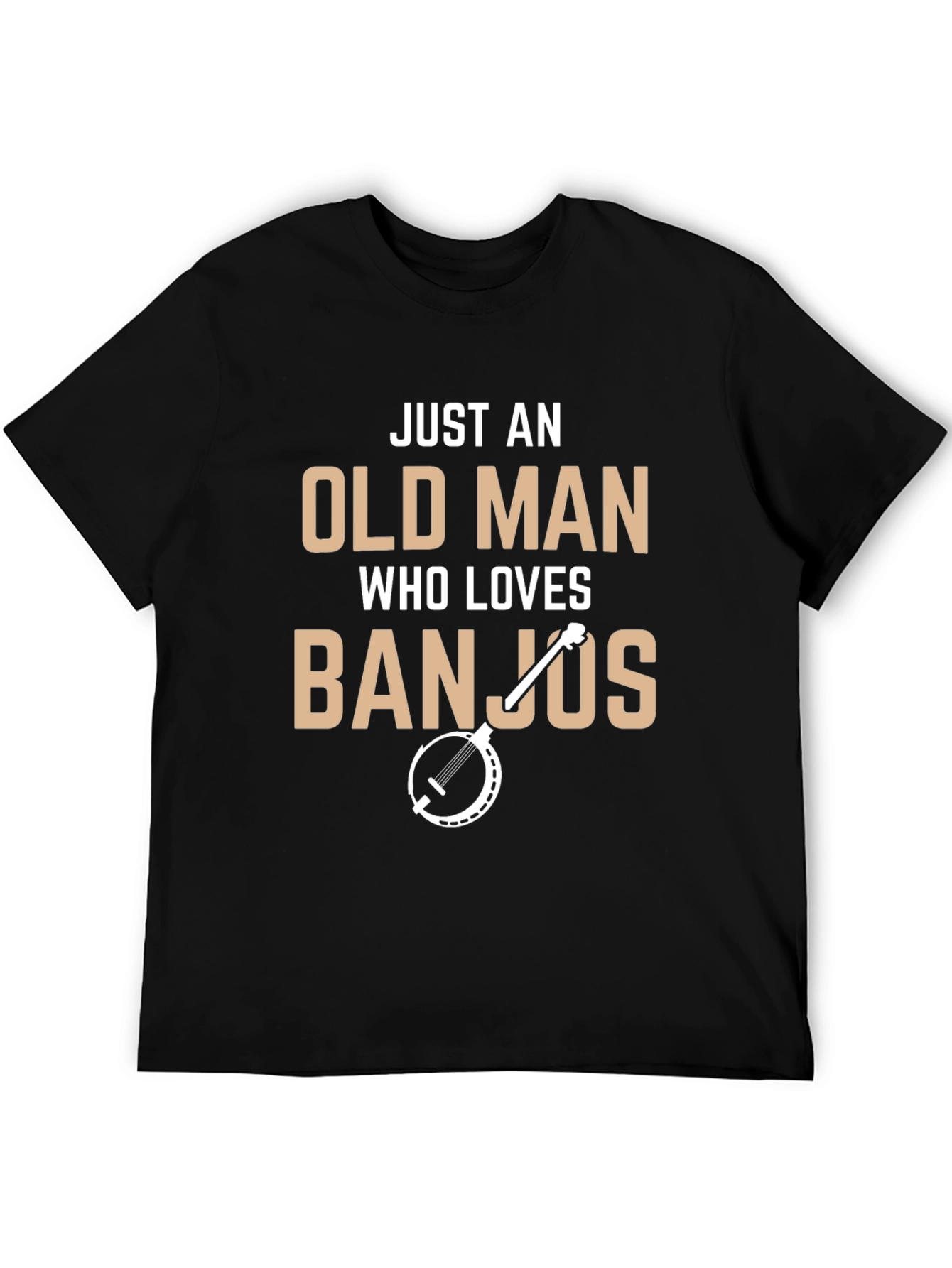 Just An Old Man Who Loves Banjos Graphic Tee