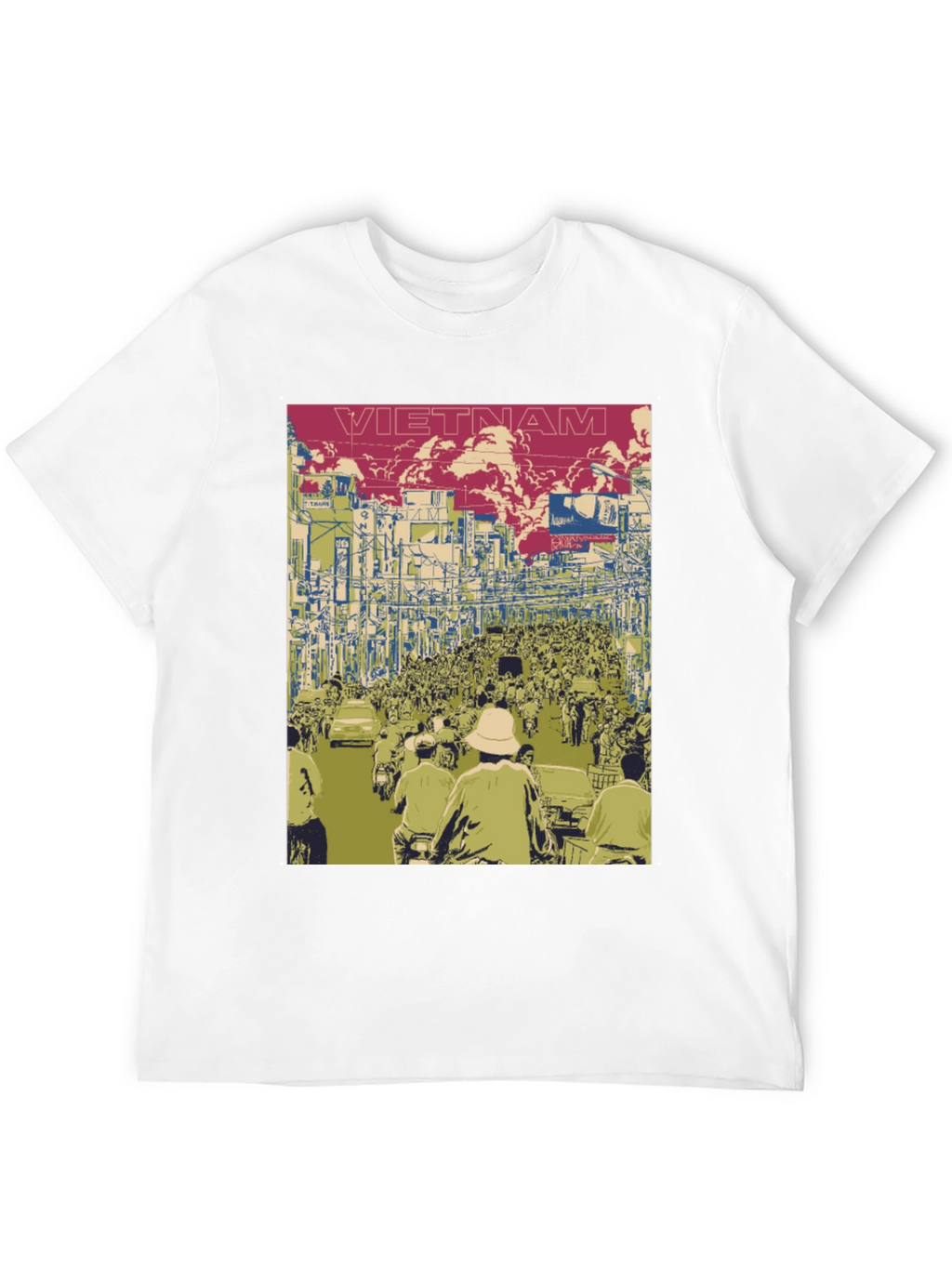 Vietnam Street Scene Graphic Tee - Black