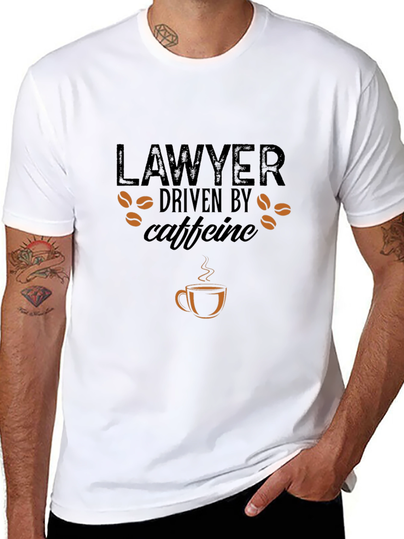 Lawyer Driven by Caffeine T-Shirt - Coffee Lover Tee