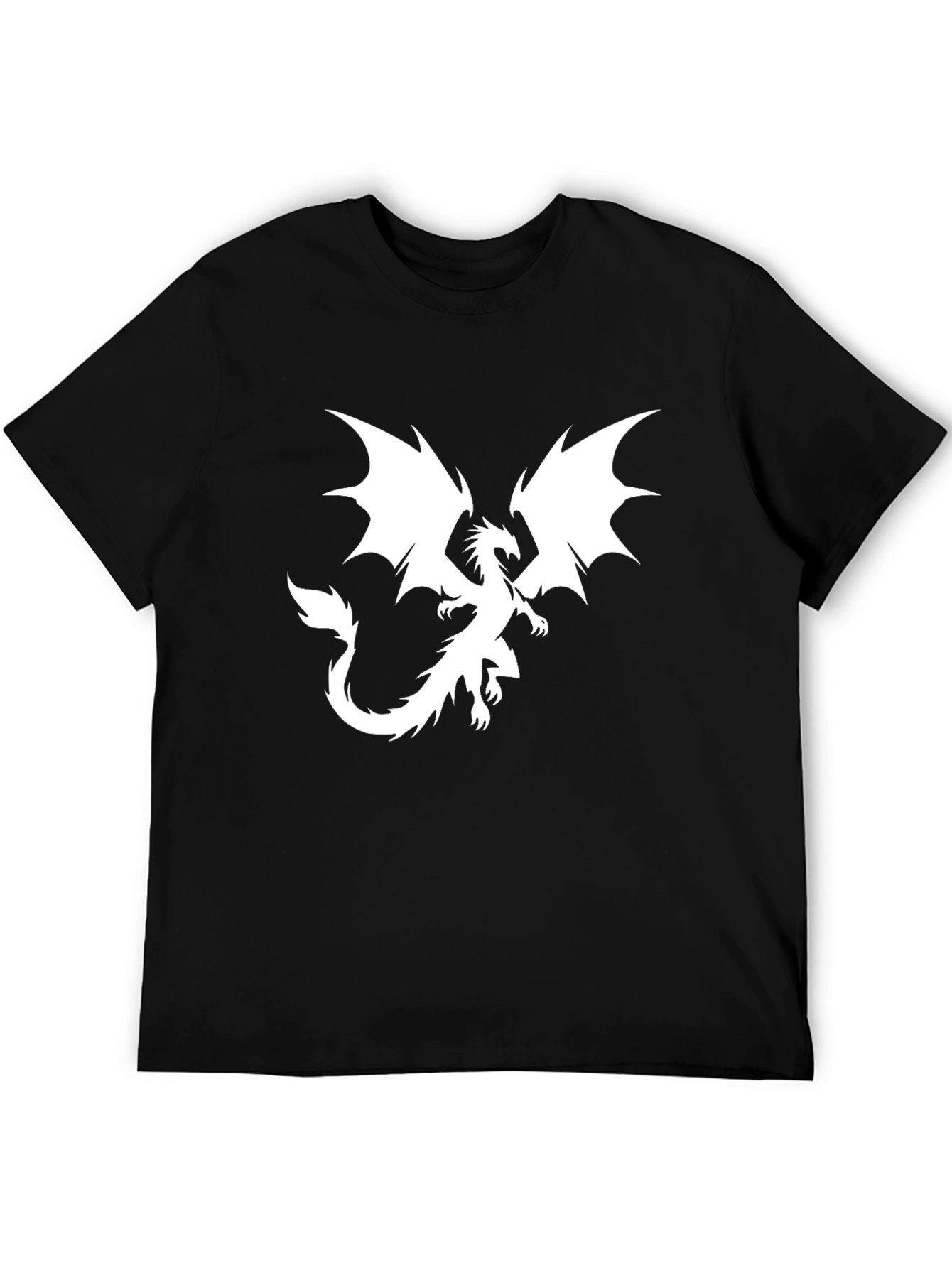 Dragon Graphic Print T-Shirt - Black