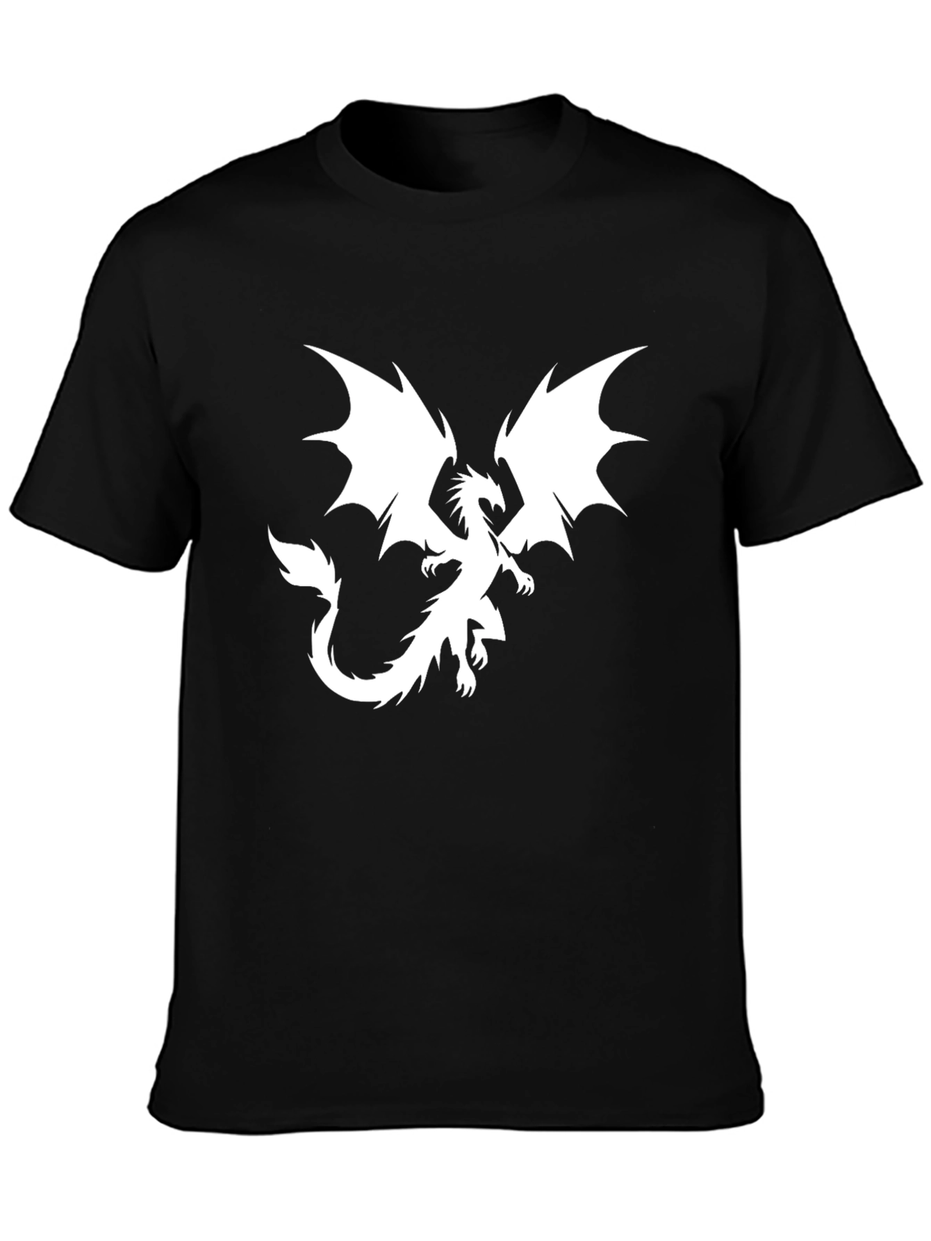 Dragon Graphic Print T-Shirt - Black