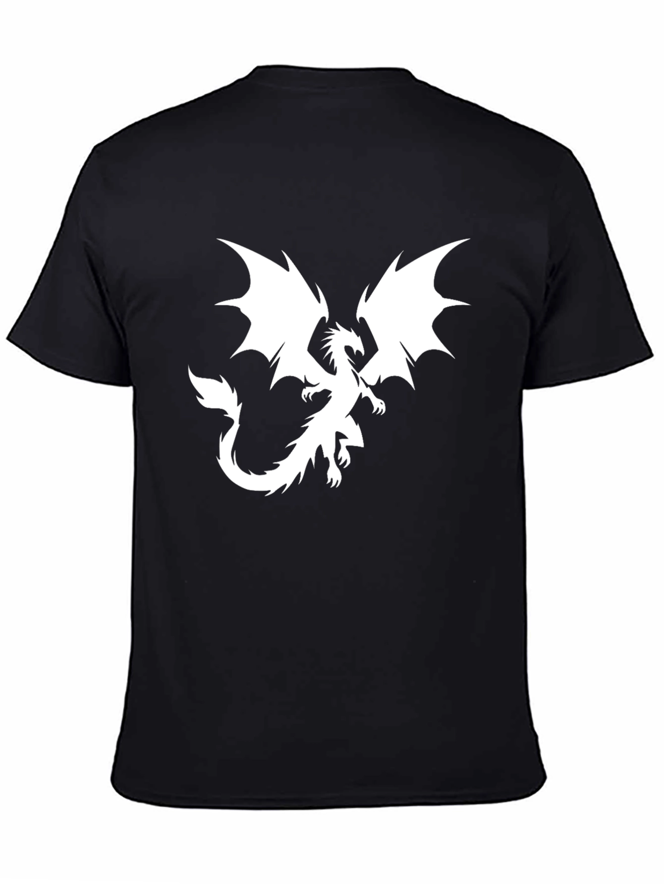 Dragon Graphic Print T-Shirt - Black