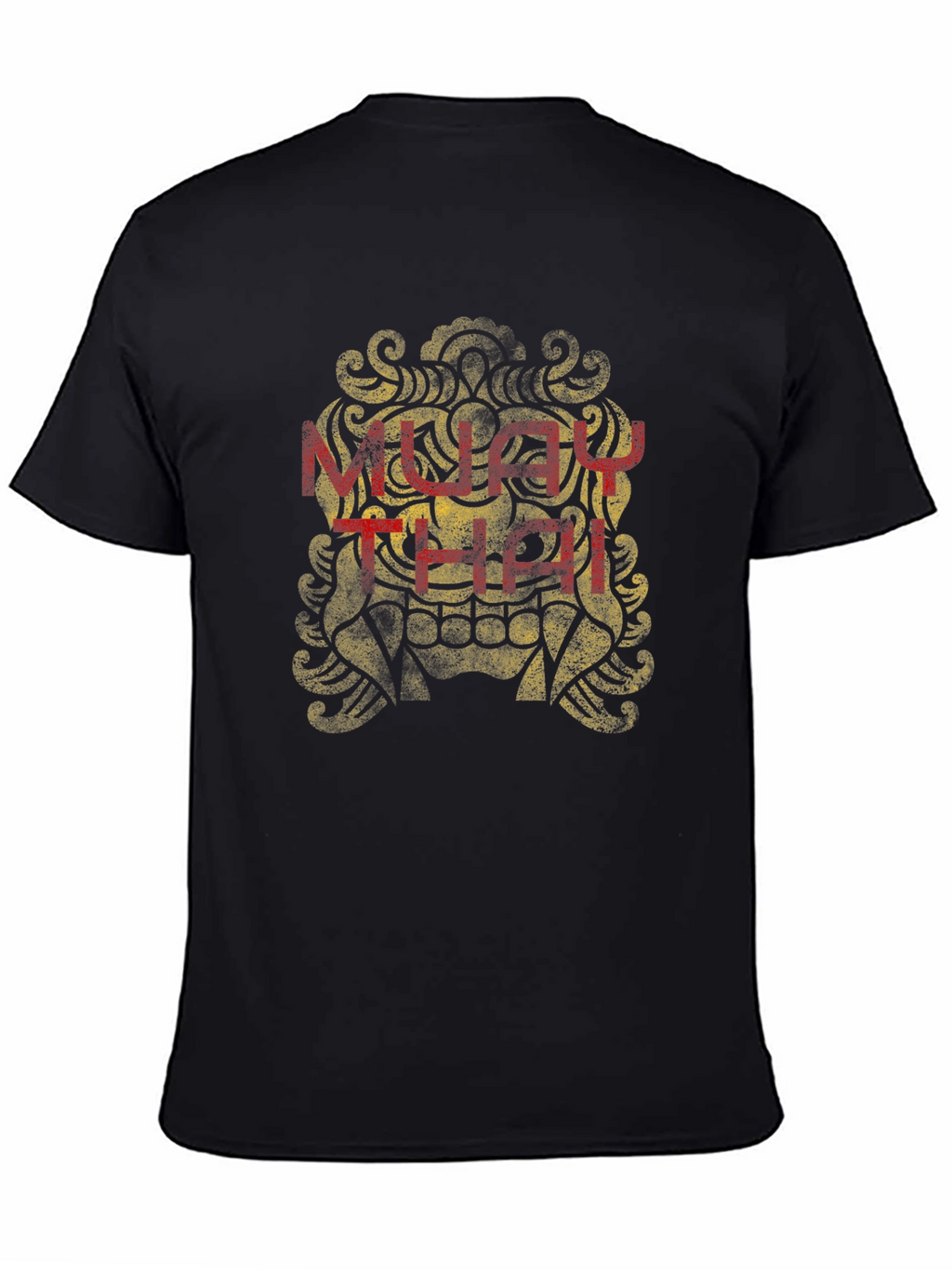 Muay Thai Graphic Tee - Black Cotton T-Shirt