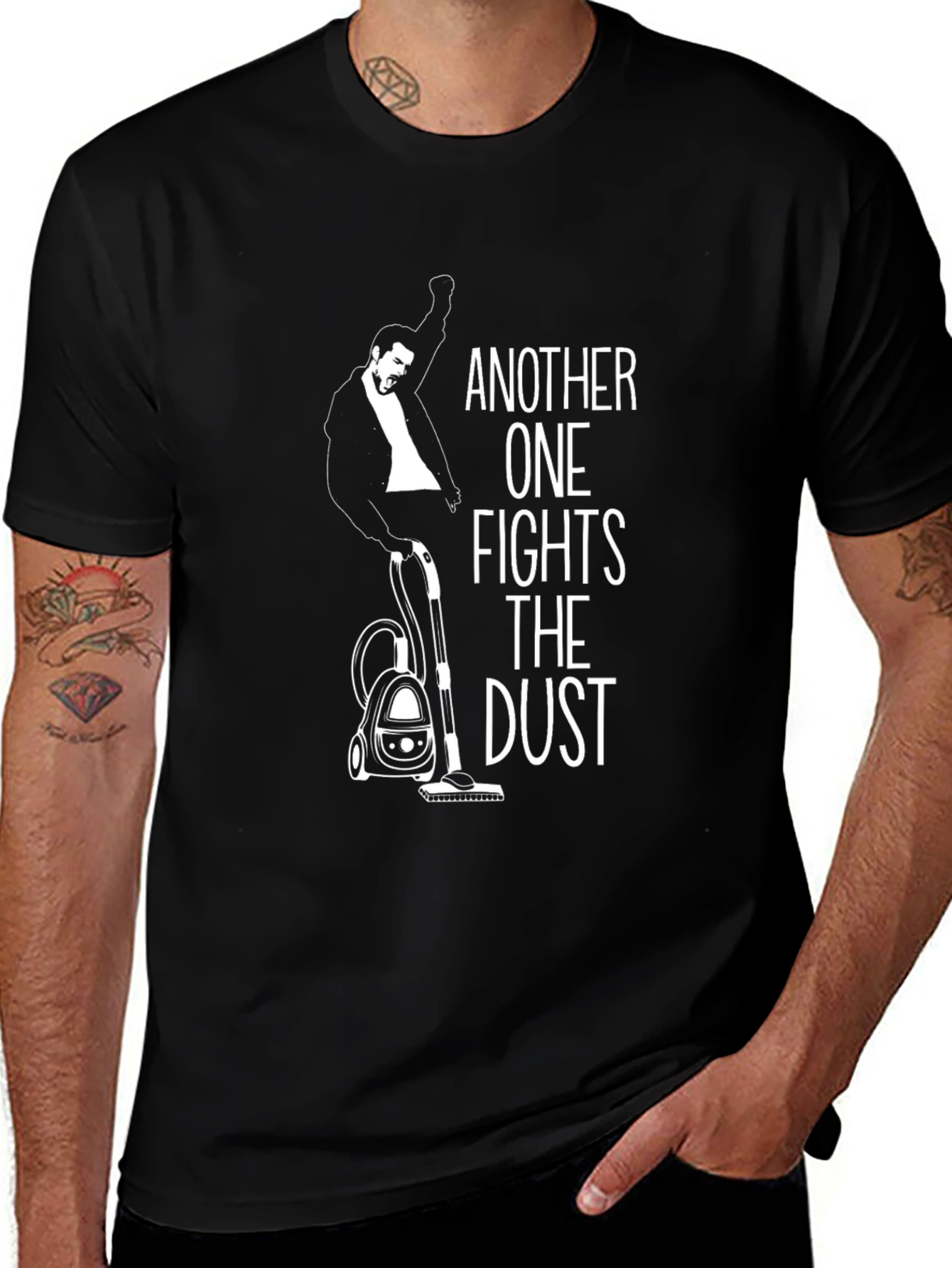 Another One Fights the Dust T-Shirt - Cleaning Humor Tee