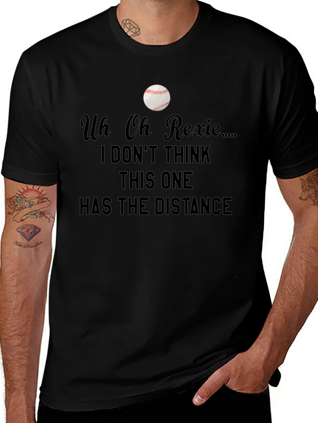 Uh Oh Rexie Baseball T-Shirt