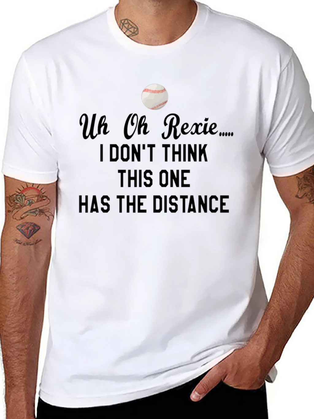 Uh Oh Rexie Baseball T-Shirt