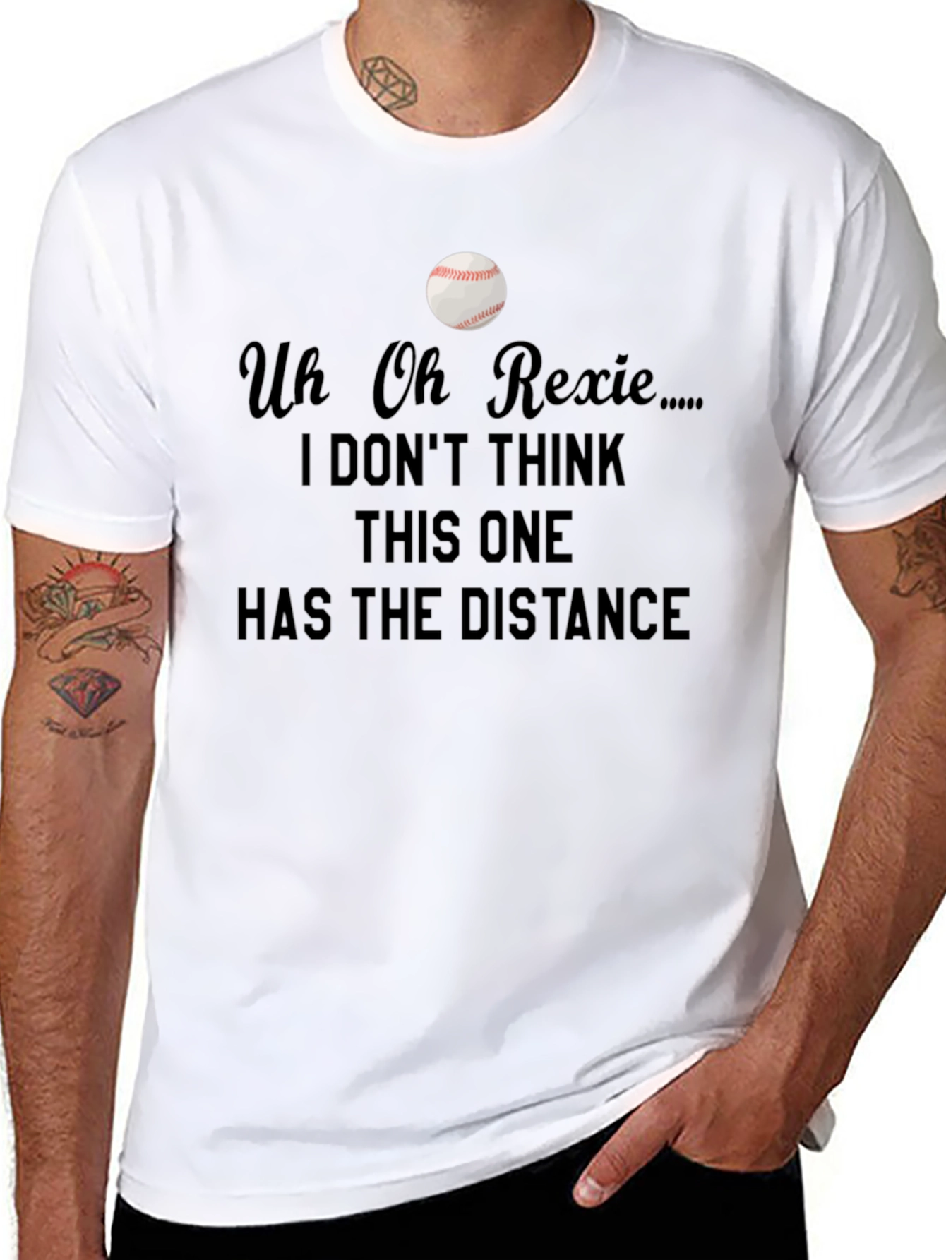 Uh Oh Rexie Baseball T-Shirt
