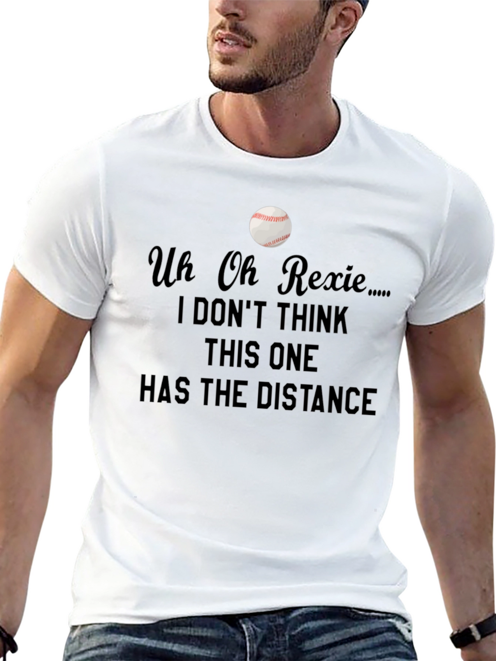 Uh Oh Rexie Baseball T-Shirt