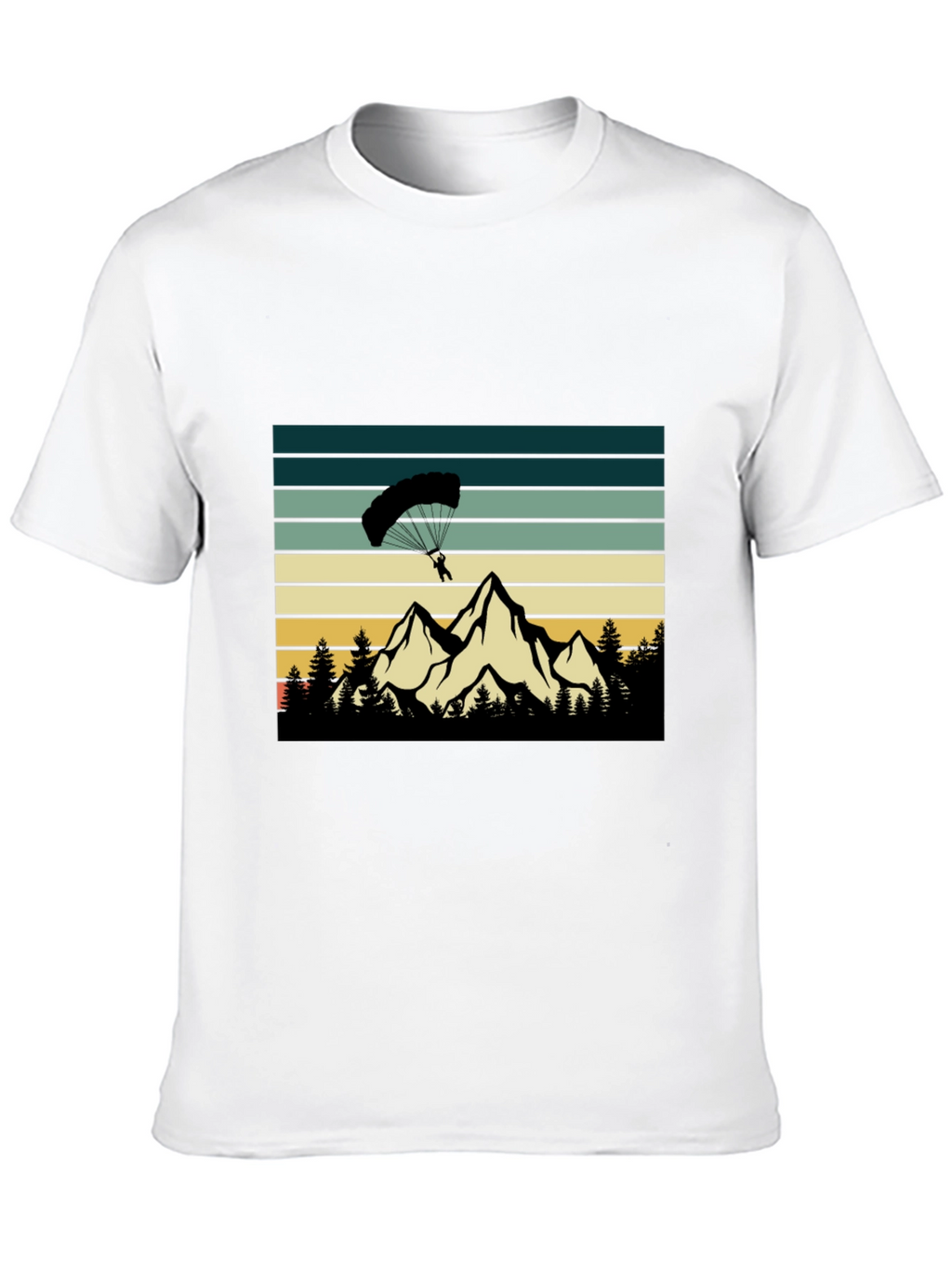 Mountain Paragliding Black T-Shirt