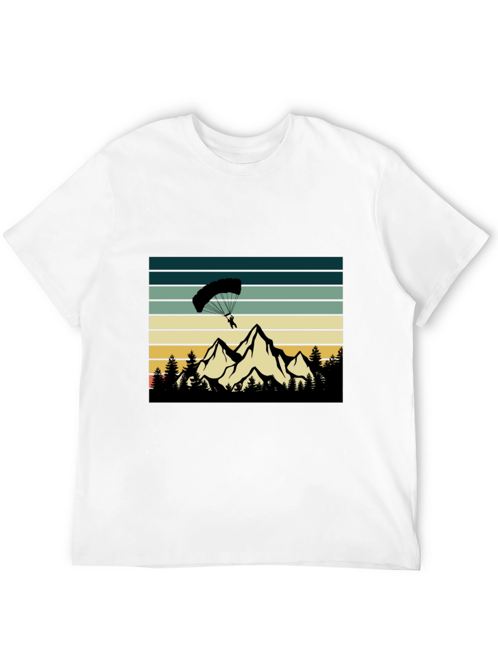Mountain Paragliding Black T-Shirt
