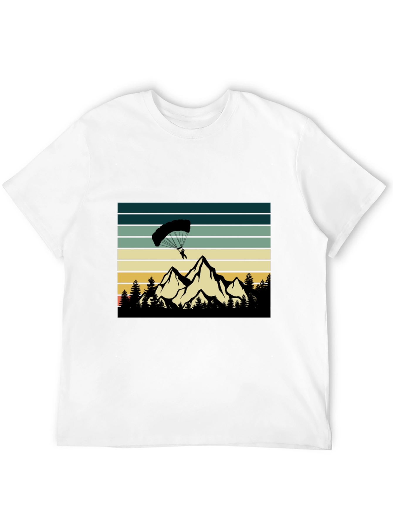 Mountain Paragliding Black T-Shirt