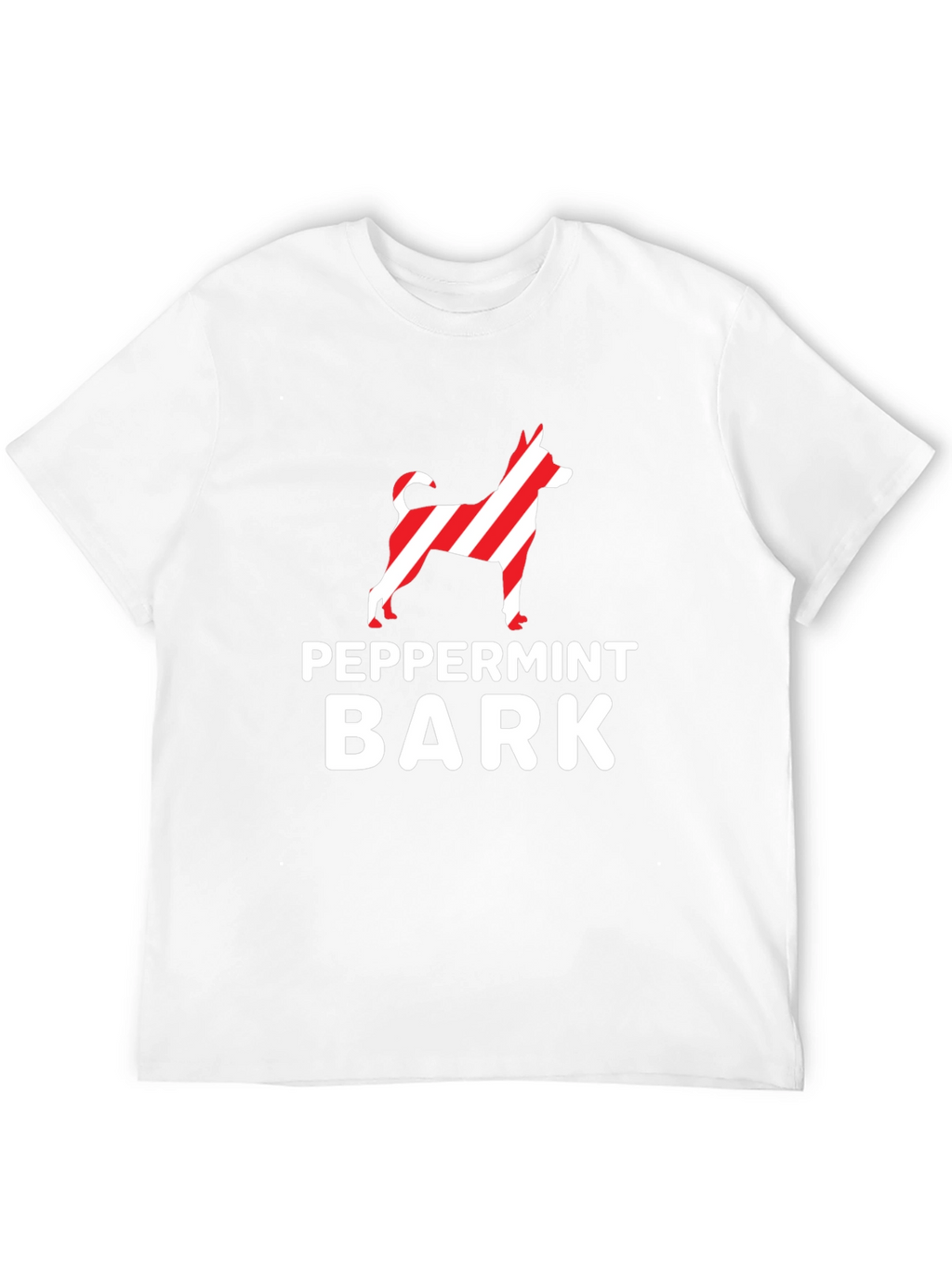 Peppermint Bark Dog Breed Striped Design T-Shirt