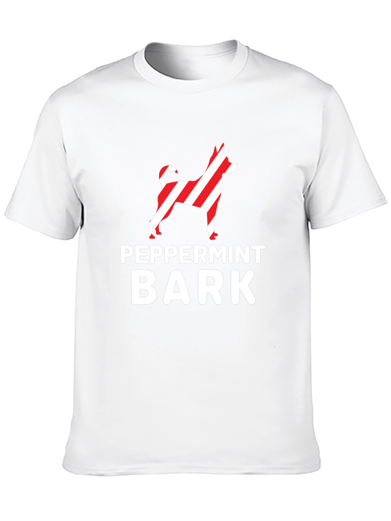 Peppermint Bark Dog Breed Striped Design T-Shirt