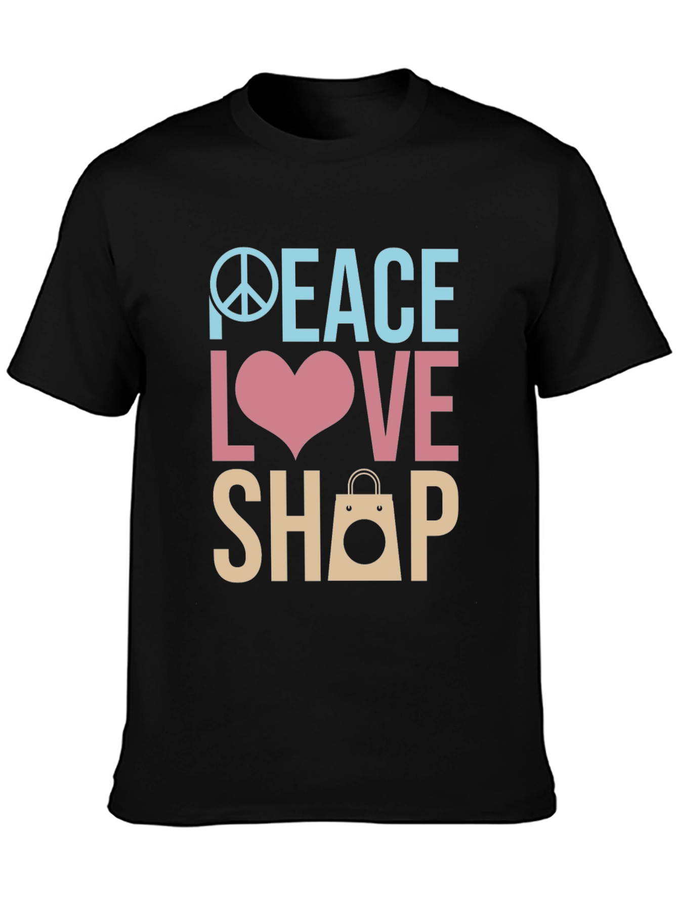 Peace Love Shop Graphic Tee - Stylish Unisex T-Shirt
