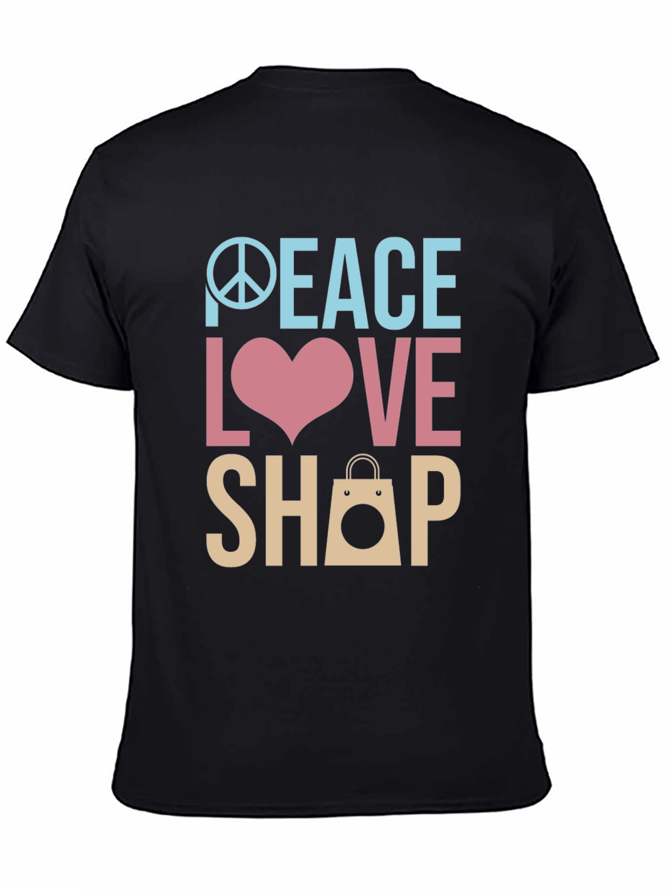 Peace Love Shop Graphic Tee - Stylish Unisex T-Shirt