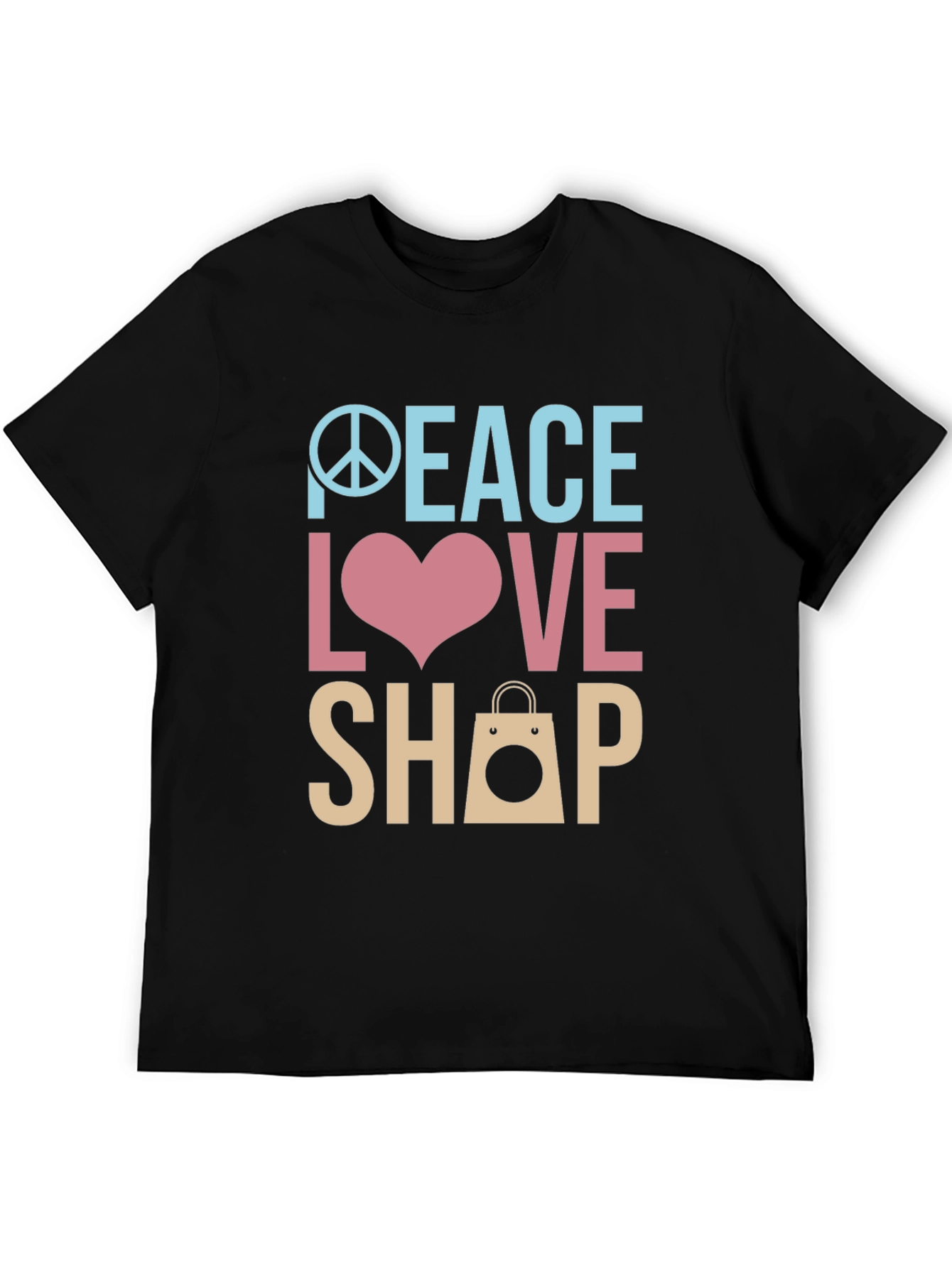 Peace Love Shop Graphic Tee - Stylish Unisex T-Shirt