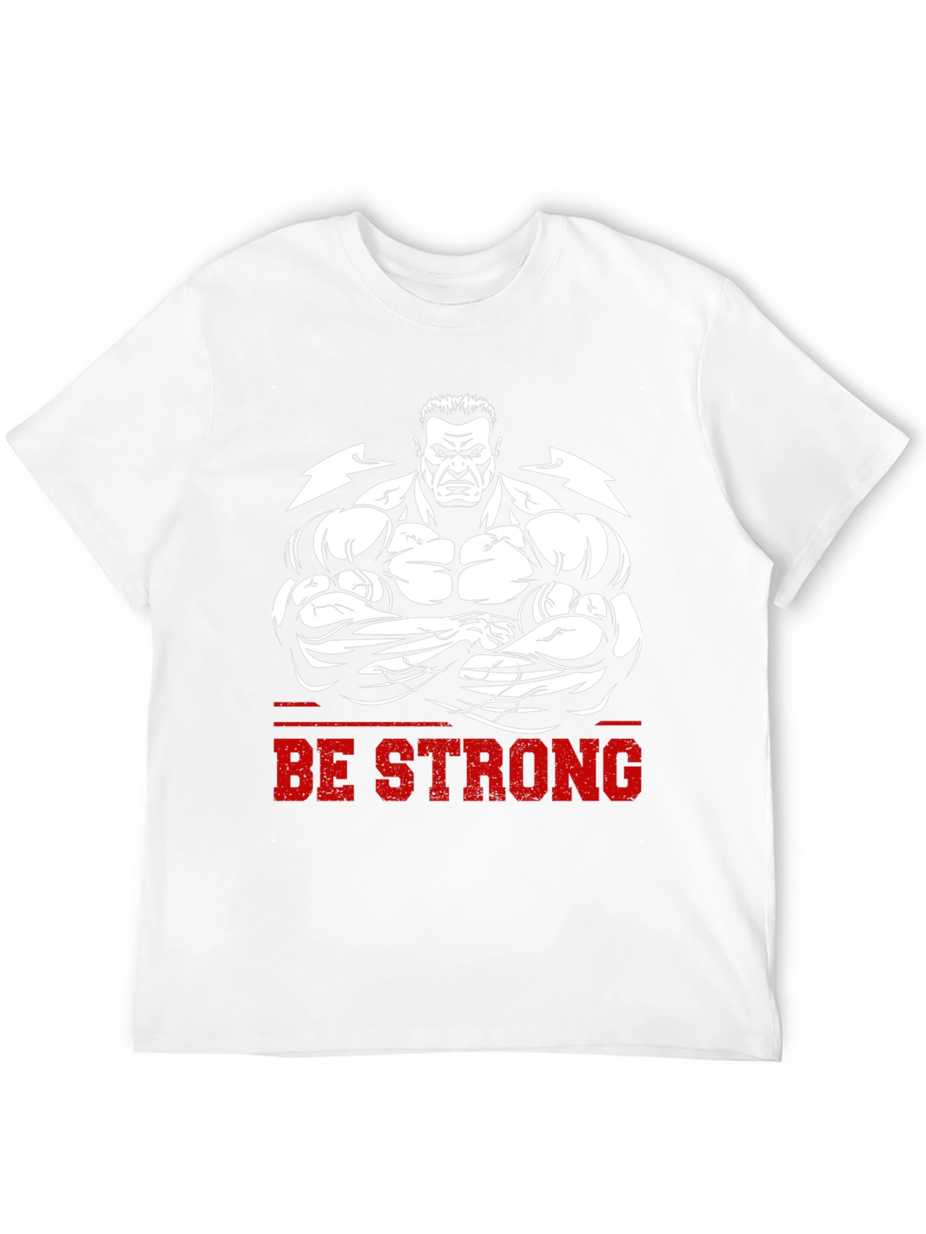 Be Strong Graphic Tee - Bodybuilder Design