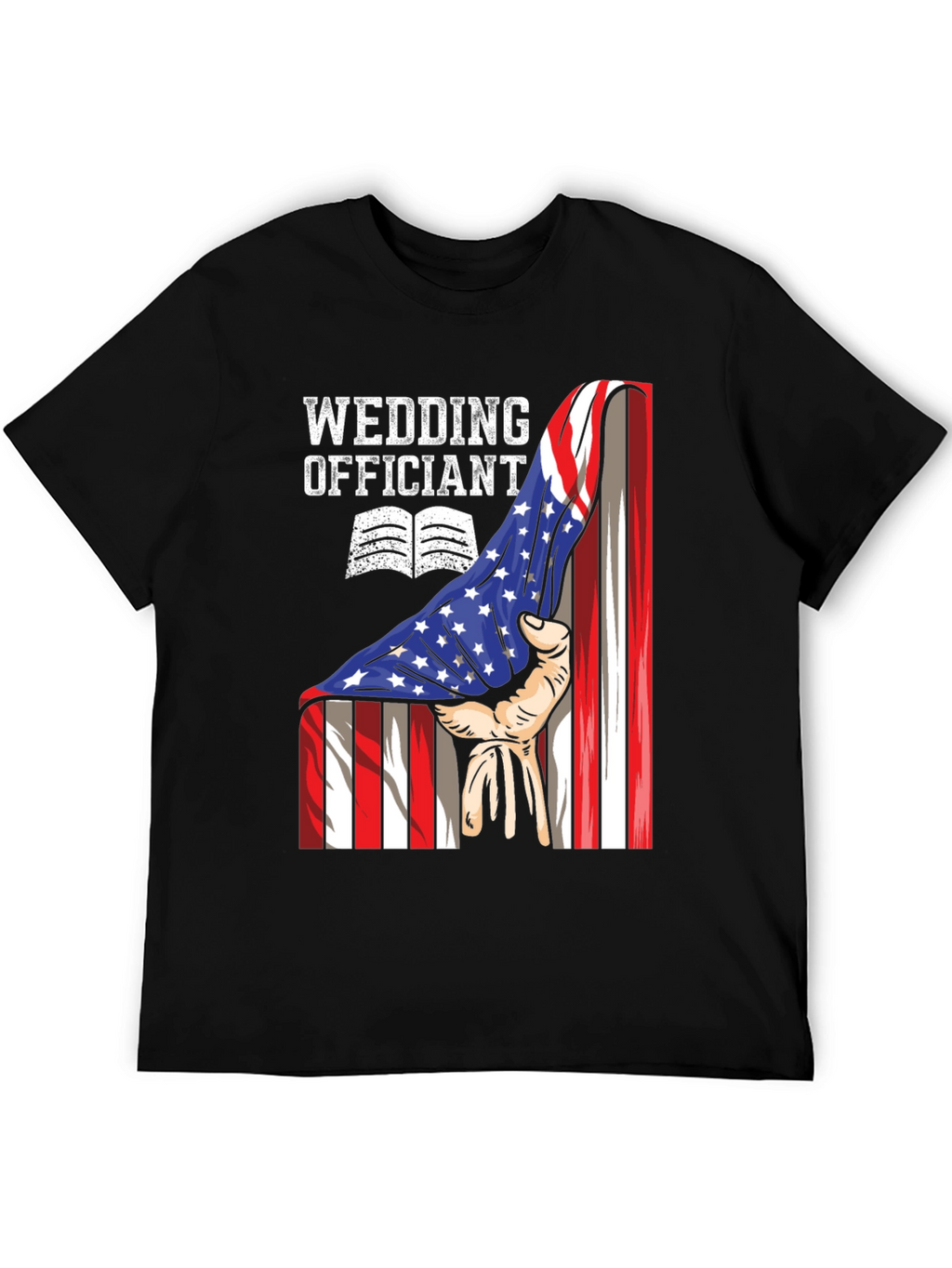 Wedding Officiant USA Flag T-Shirt