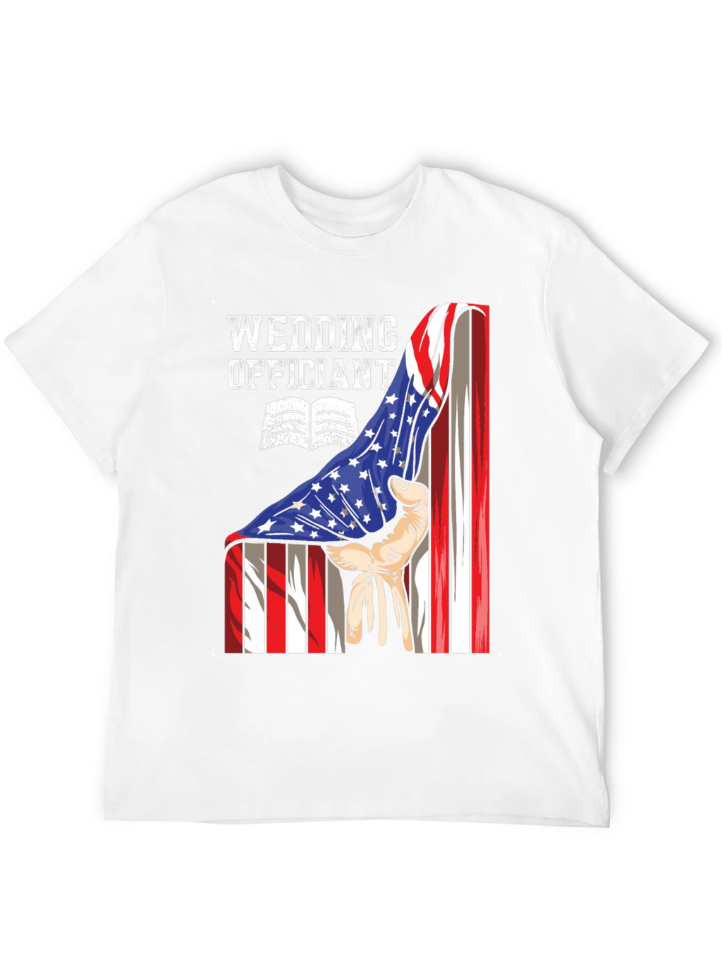 Wedding Officiant USA Flag T-Shirt
