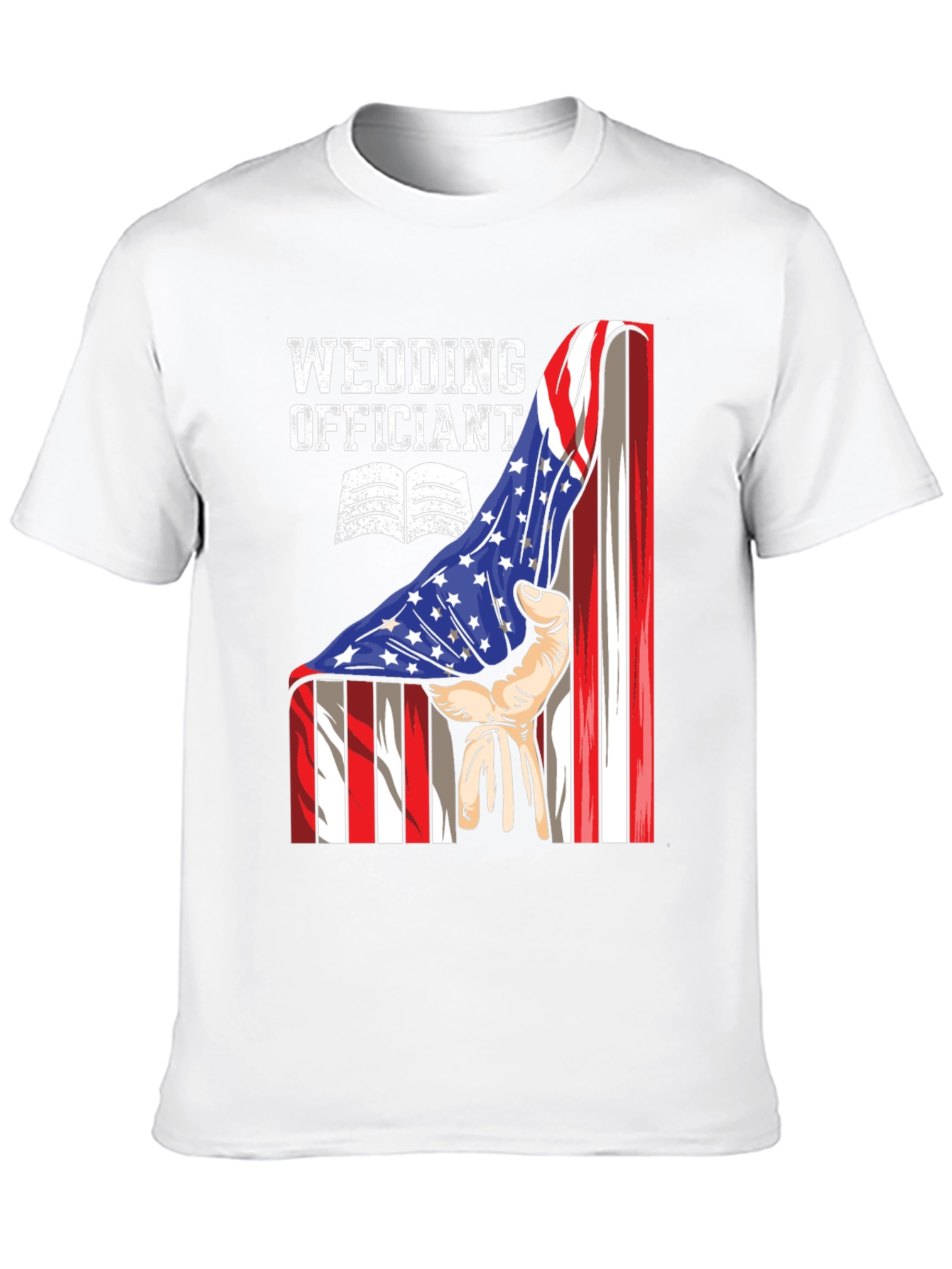 Wedding Officiant USA Flag T-Shirt