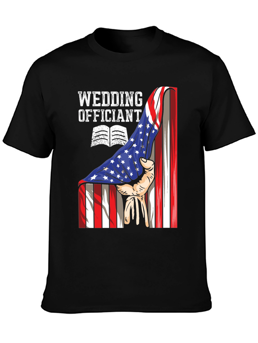 Wedding Officiant USA Flag T-Shirt