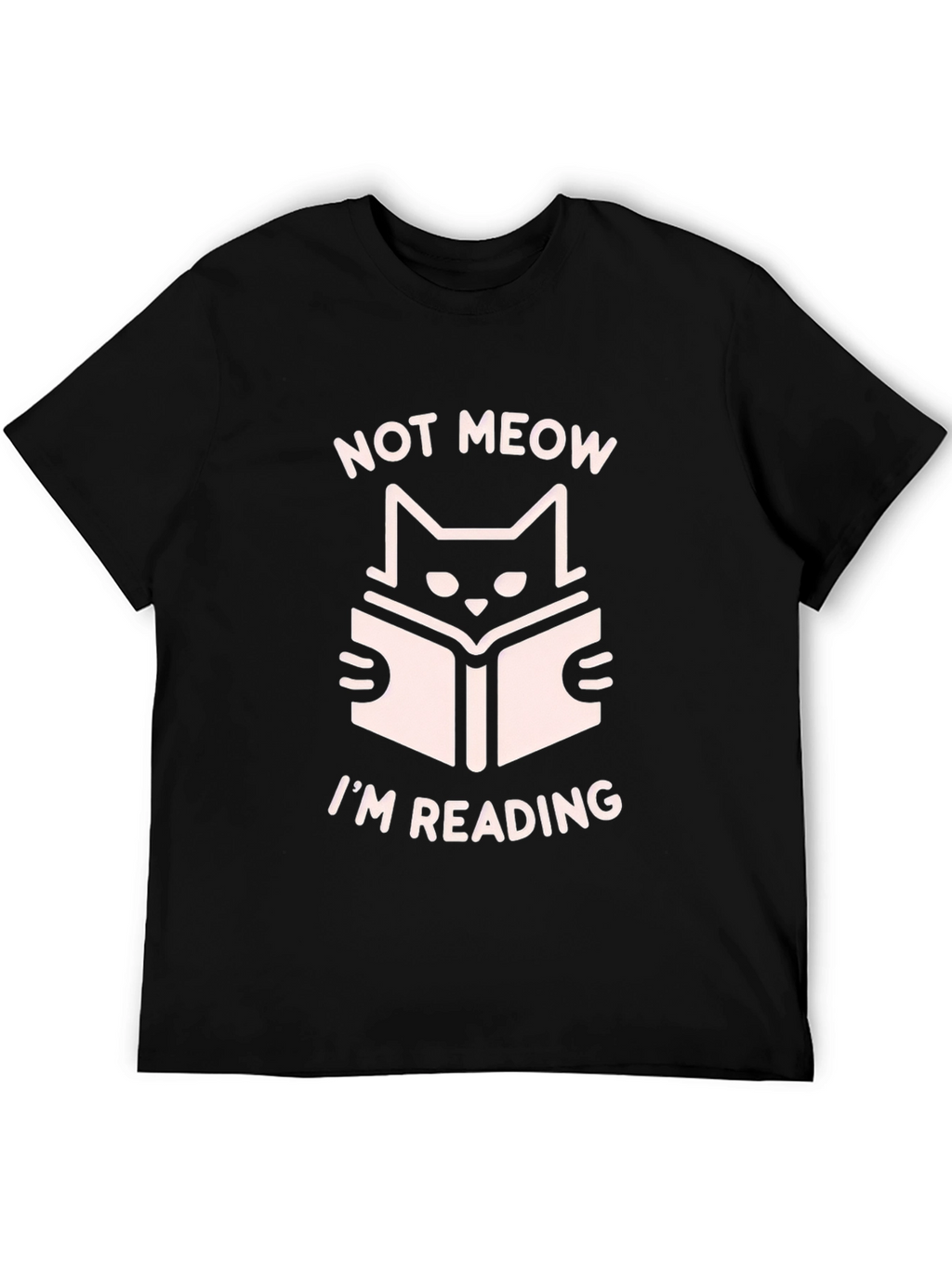 Not Meow Im Reading Black T-Shirt