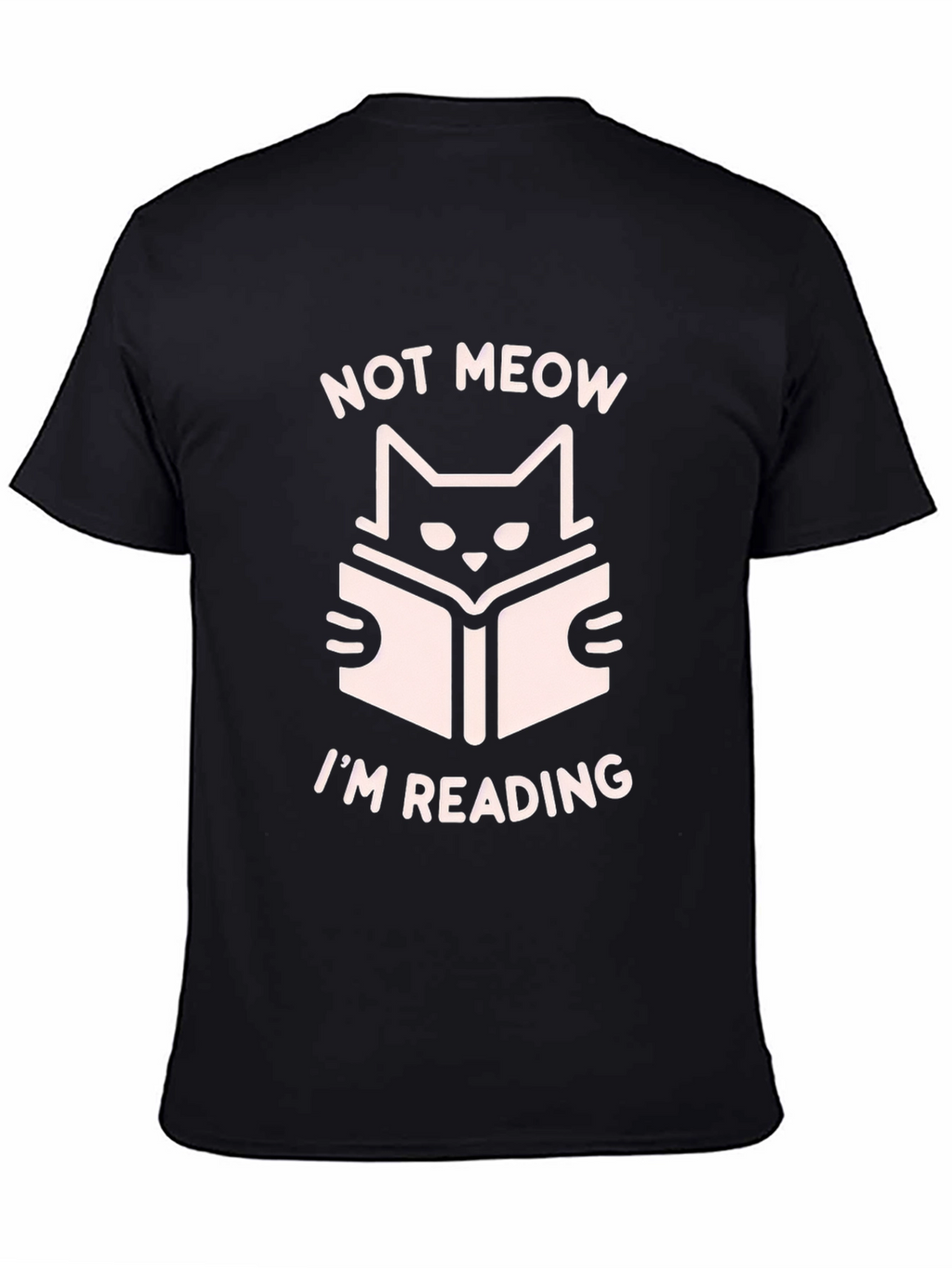 Not Meow Im Reading Black T-Shirt