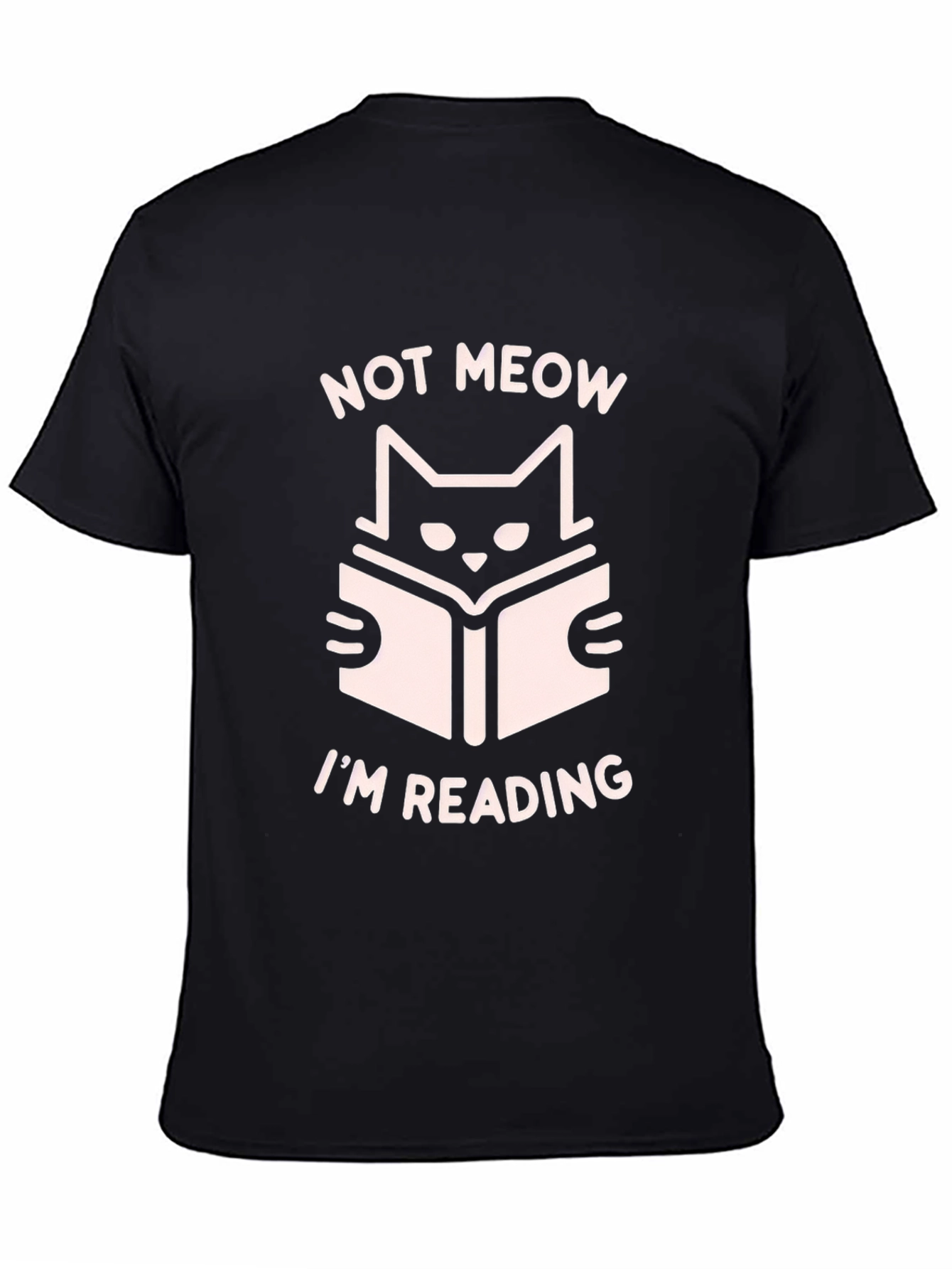 Not Meow Im Reading Black T-Shirt