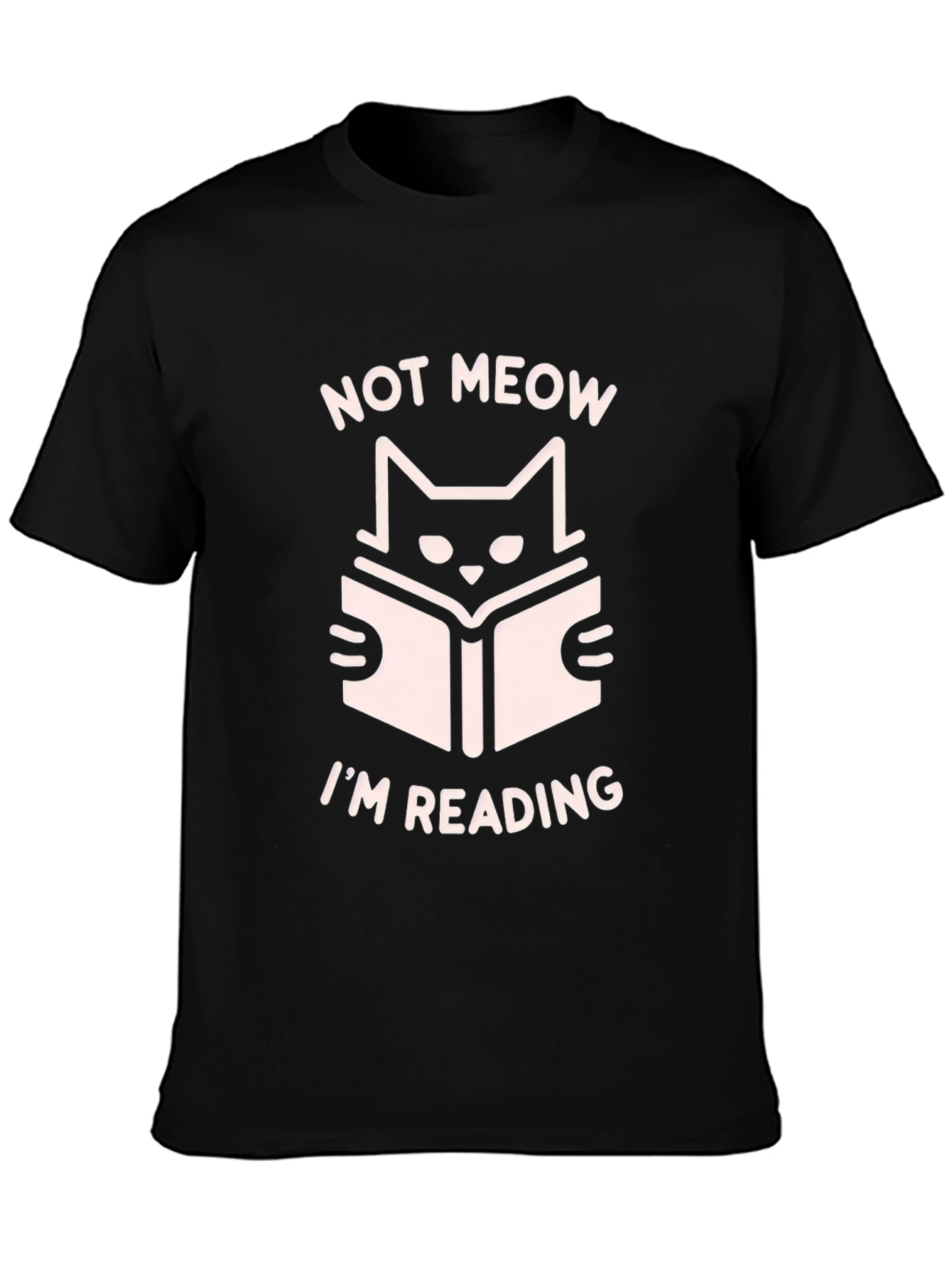 Not Meow Im Reading Black T-Shirt