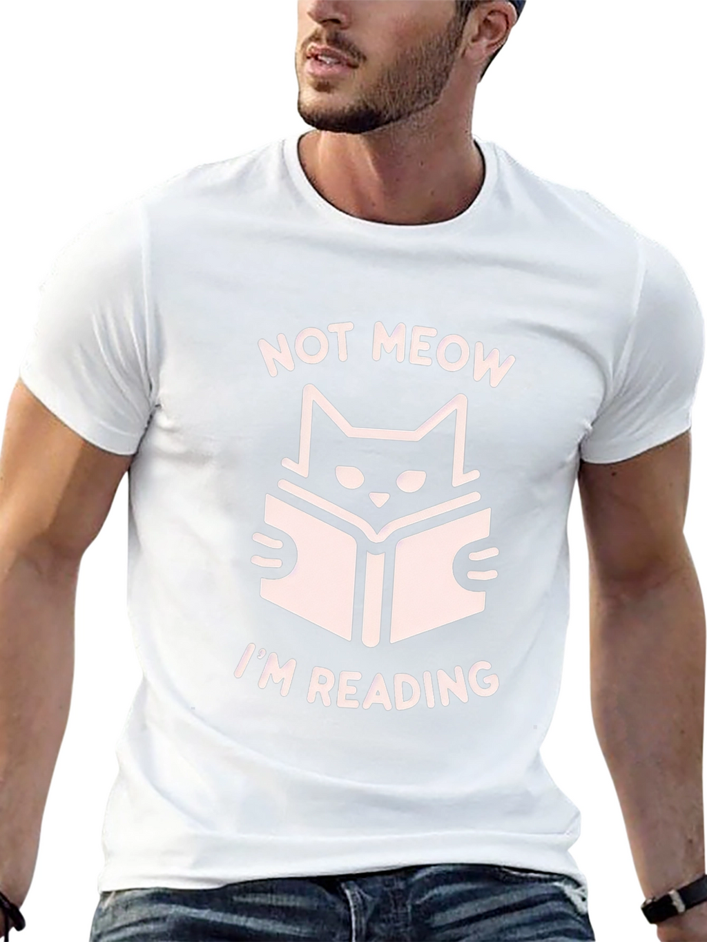 Not Meow Im Reading Black T-Shirt