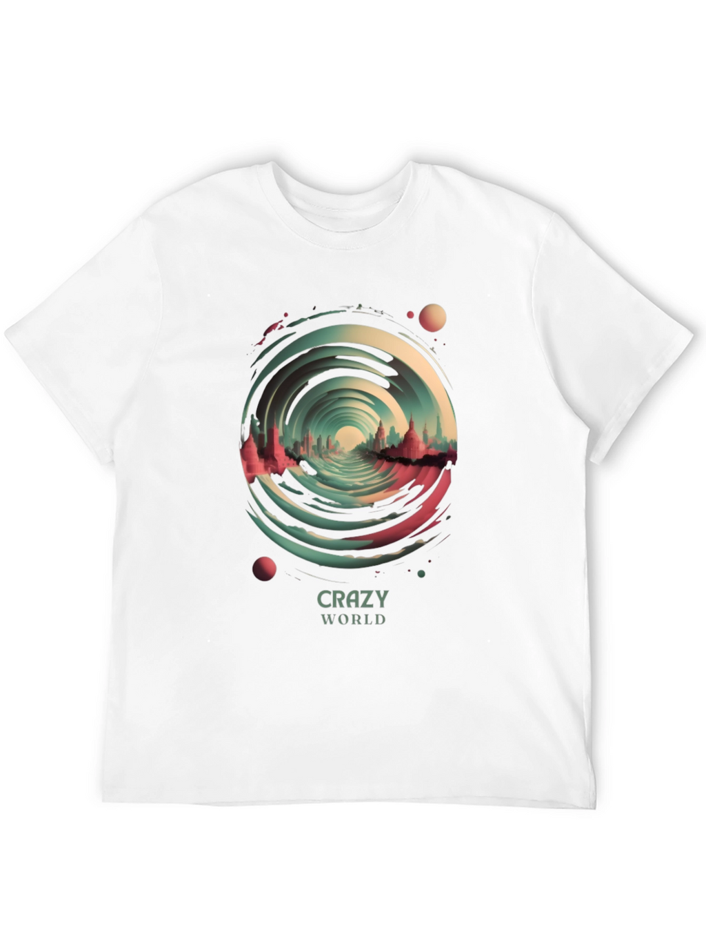 Crazy World Graphic Tee - Unisex Black T-Shirt