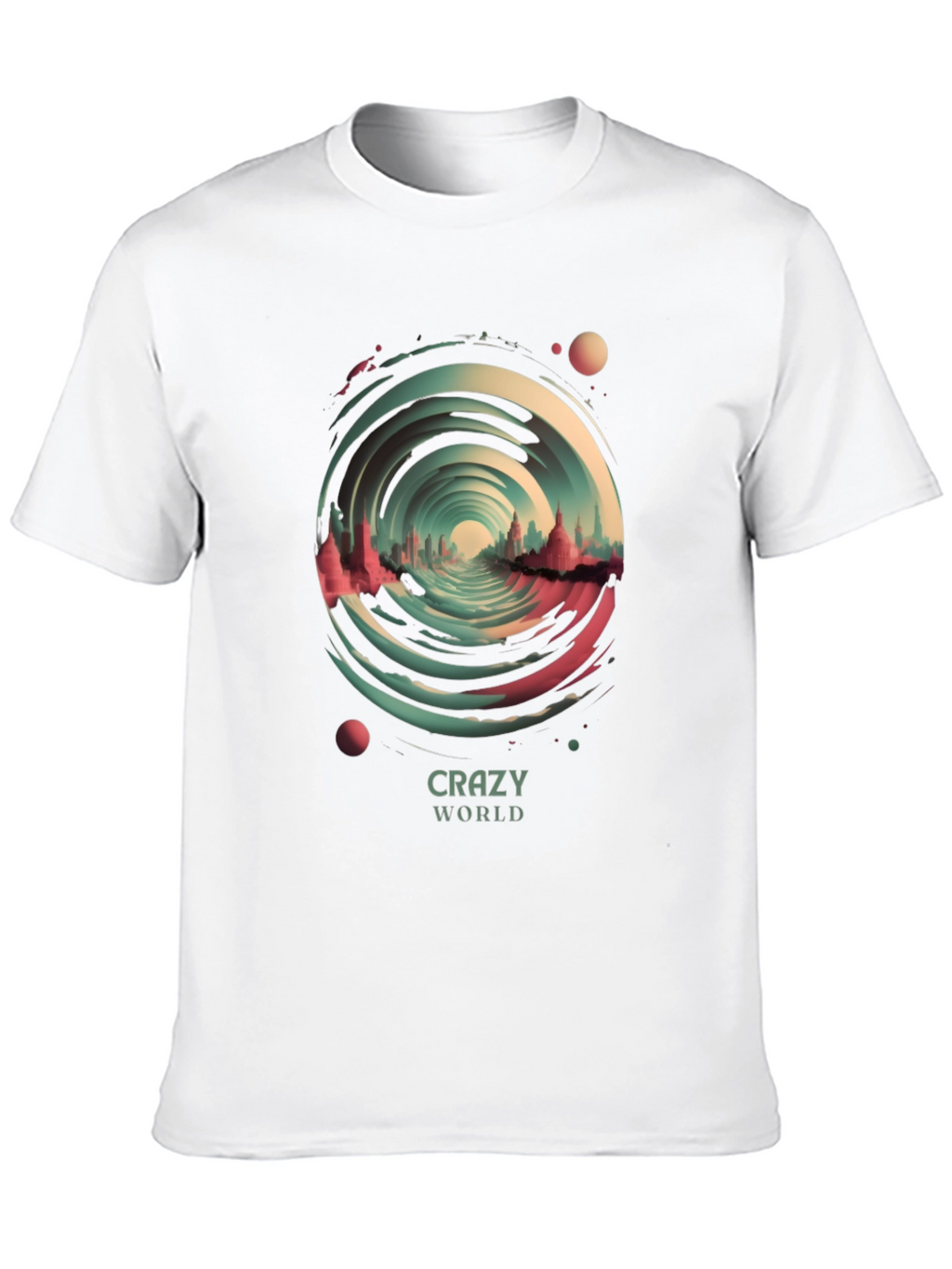 Crazy World Graphic Tee - Unisex Black T-Shirt