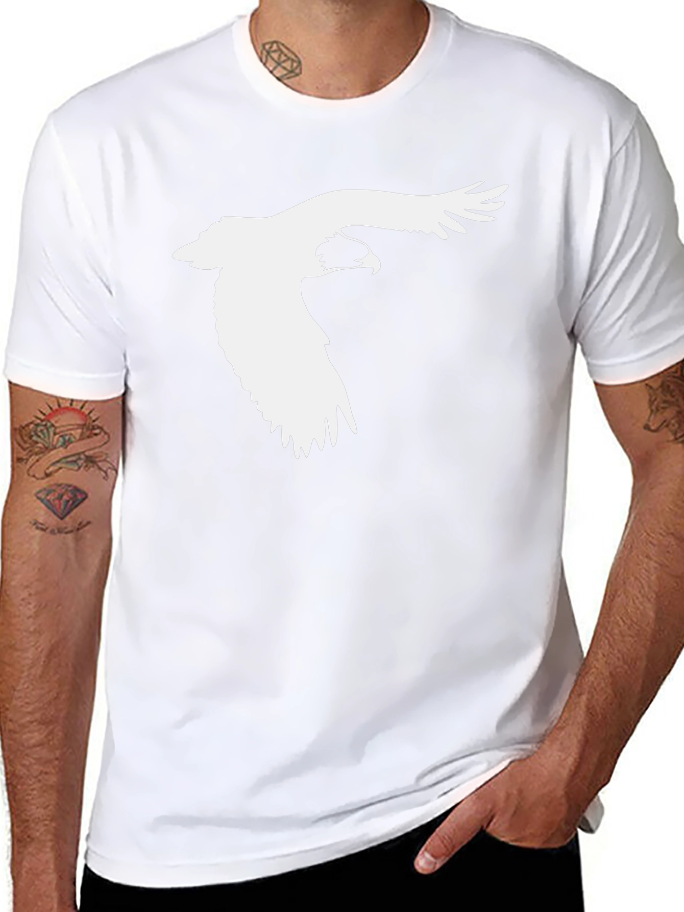 Eagle Graphic Black Tee - Mens Short Sleeve