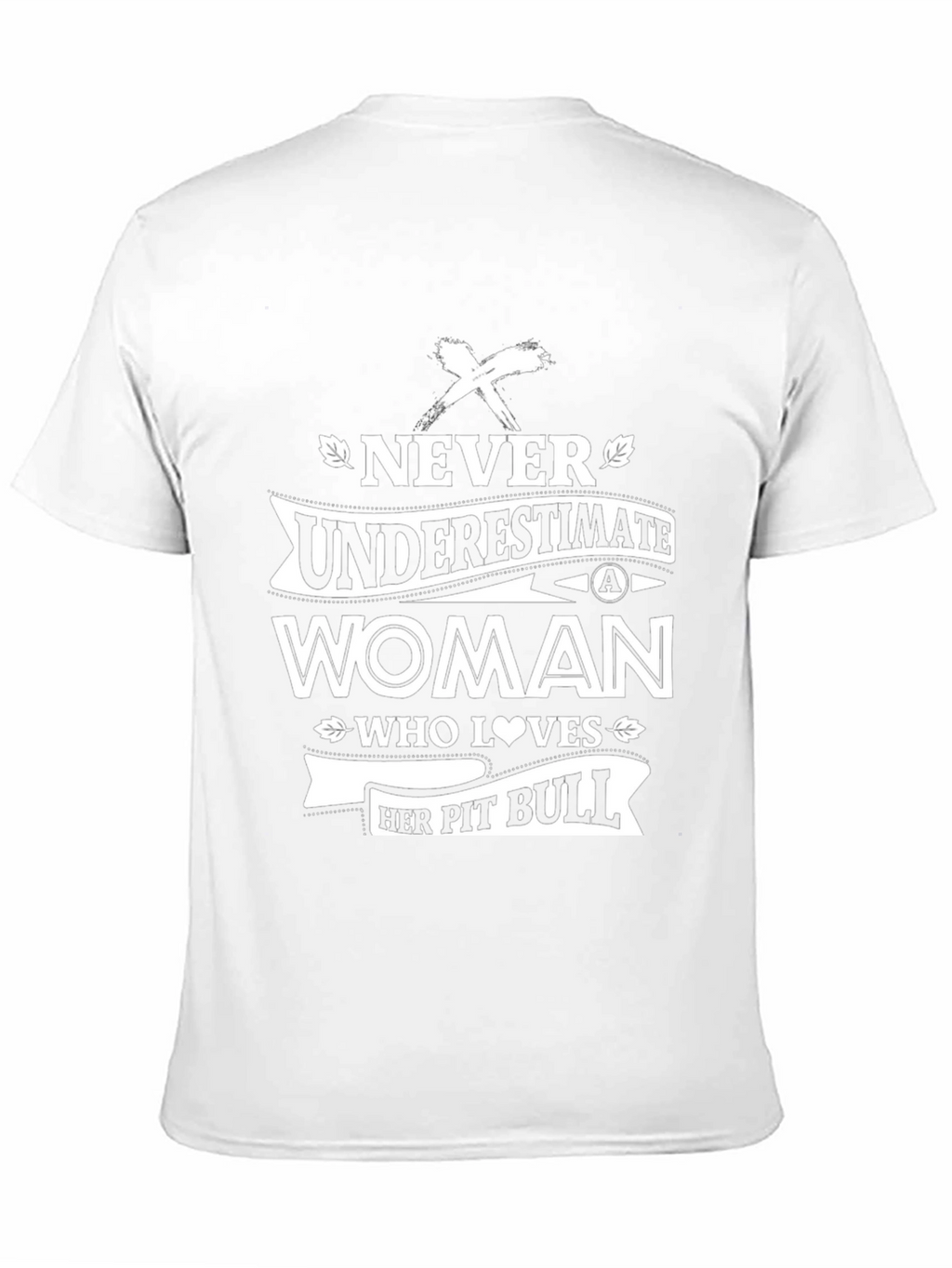 Never Underestimate Woman Pit Bull T-Shirt