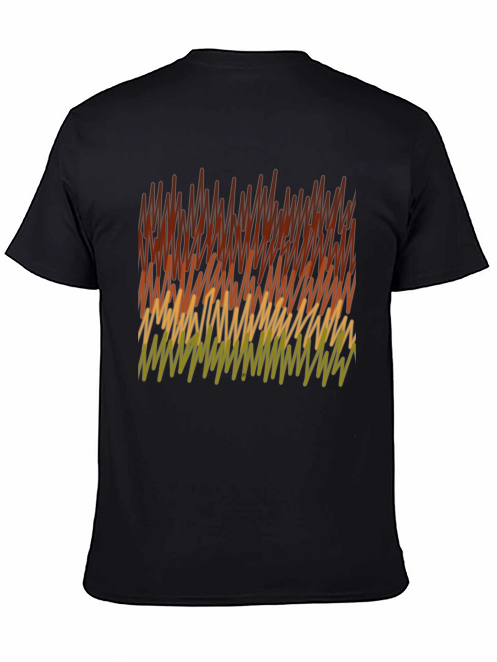 Abstract Pattern Mens Black T-Shirt
