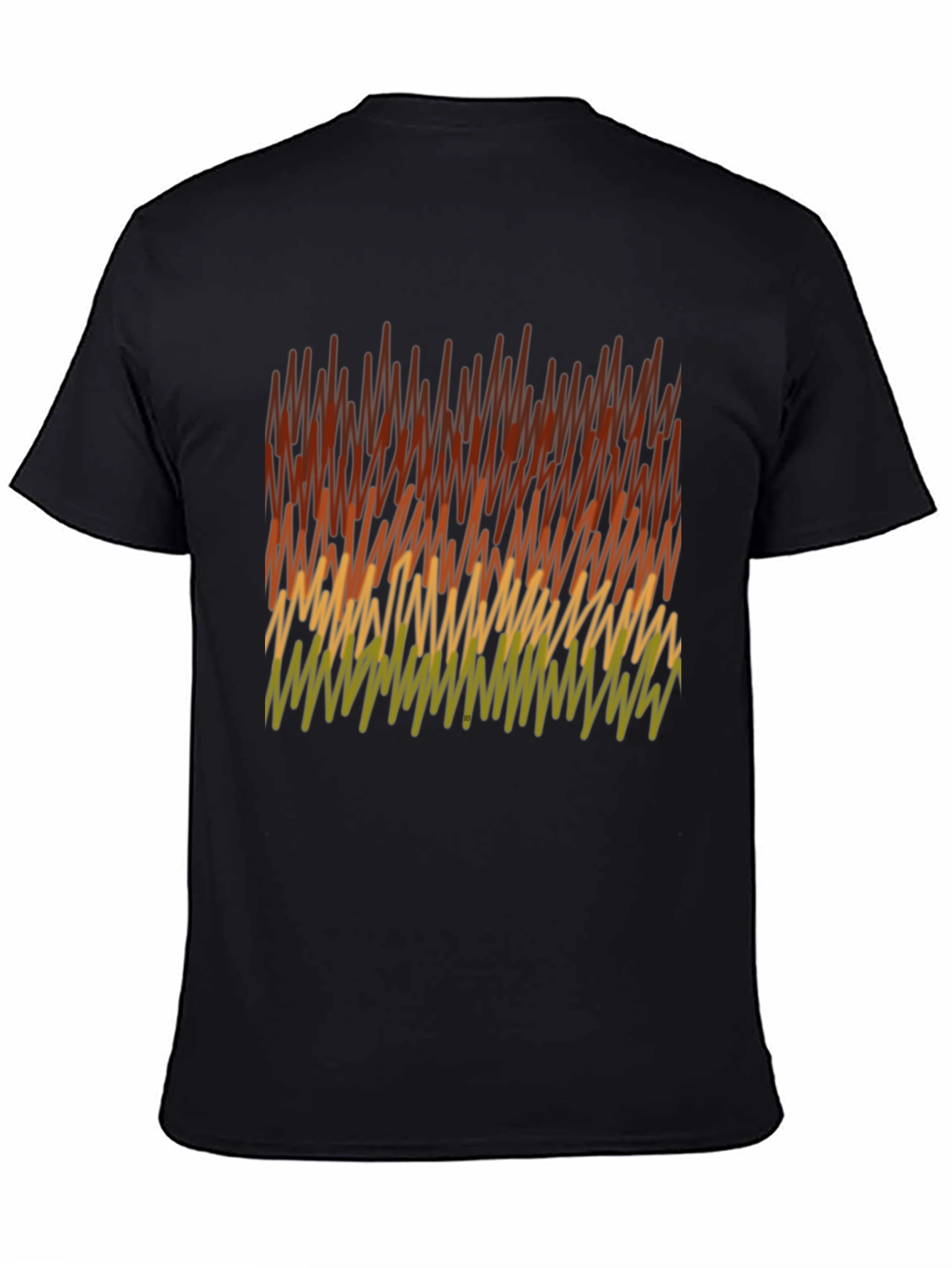 Abstract Pattern Mens Black T-Shirt